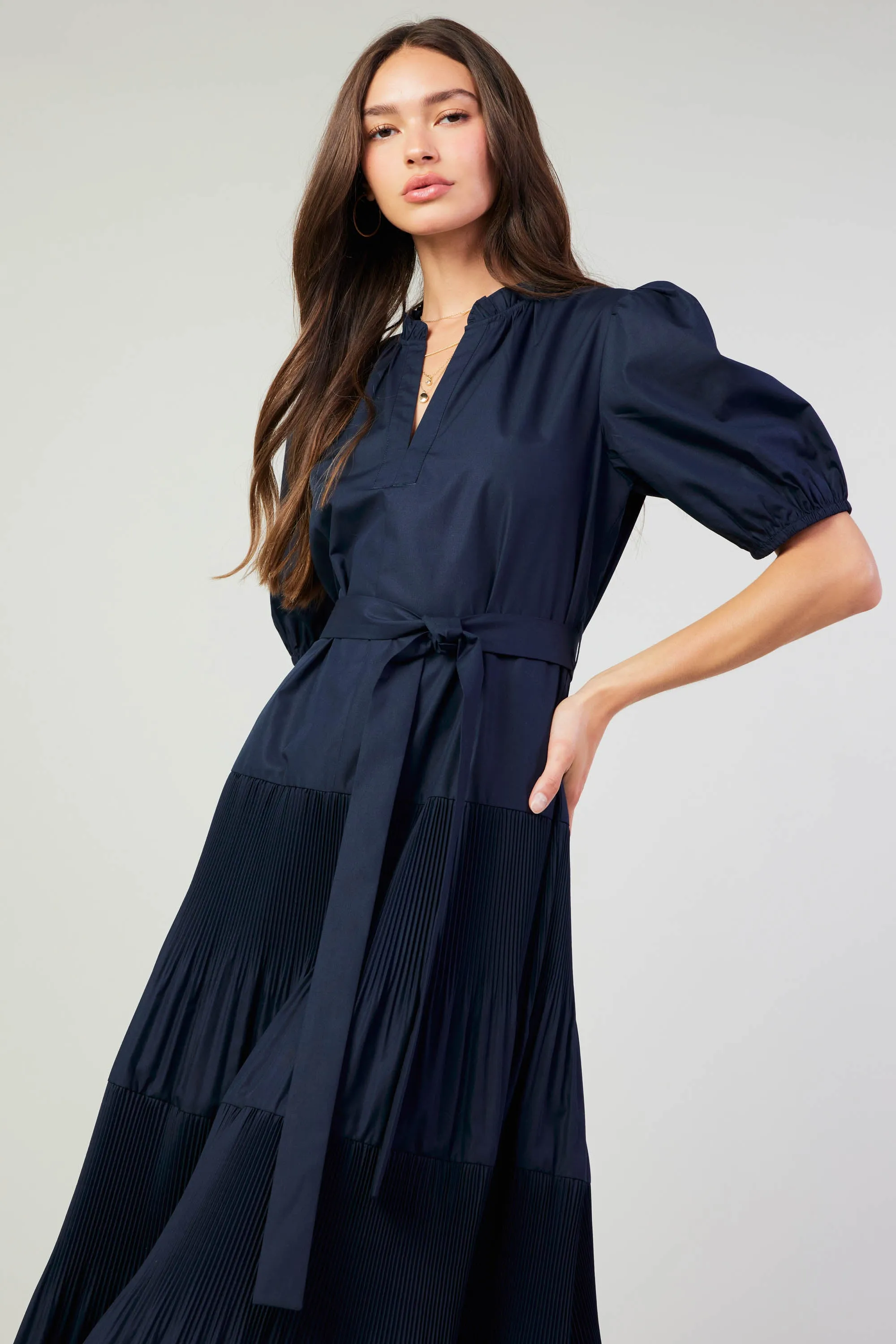 Ilana Pleated Midi Dress sold by Current Air product image thumbnail 4