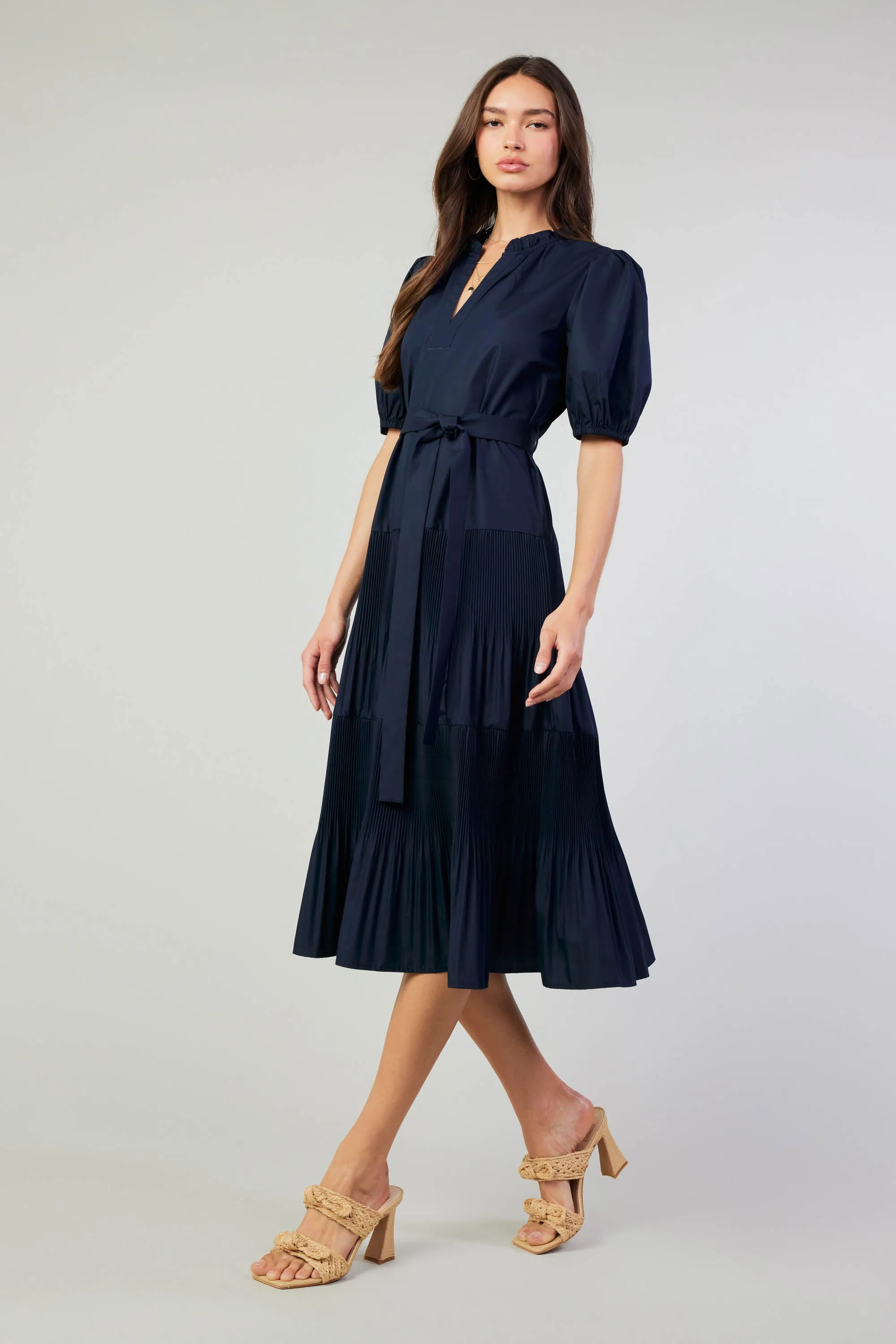 Ilana Pleated Midi Dress sold by Current Air product image thumbnail 2