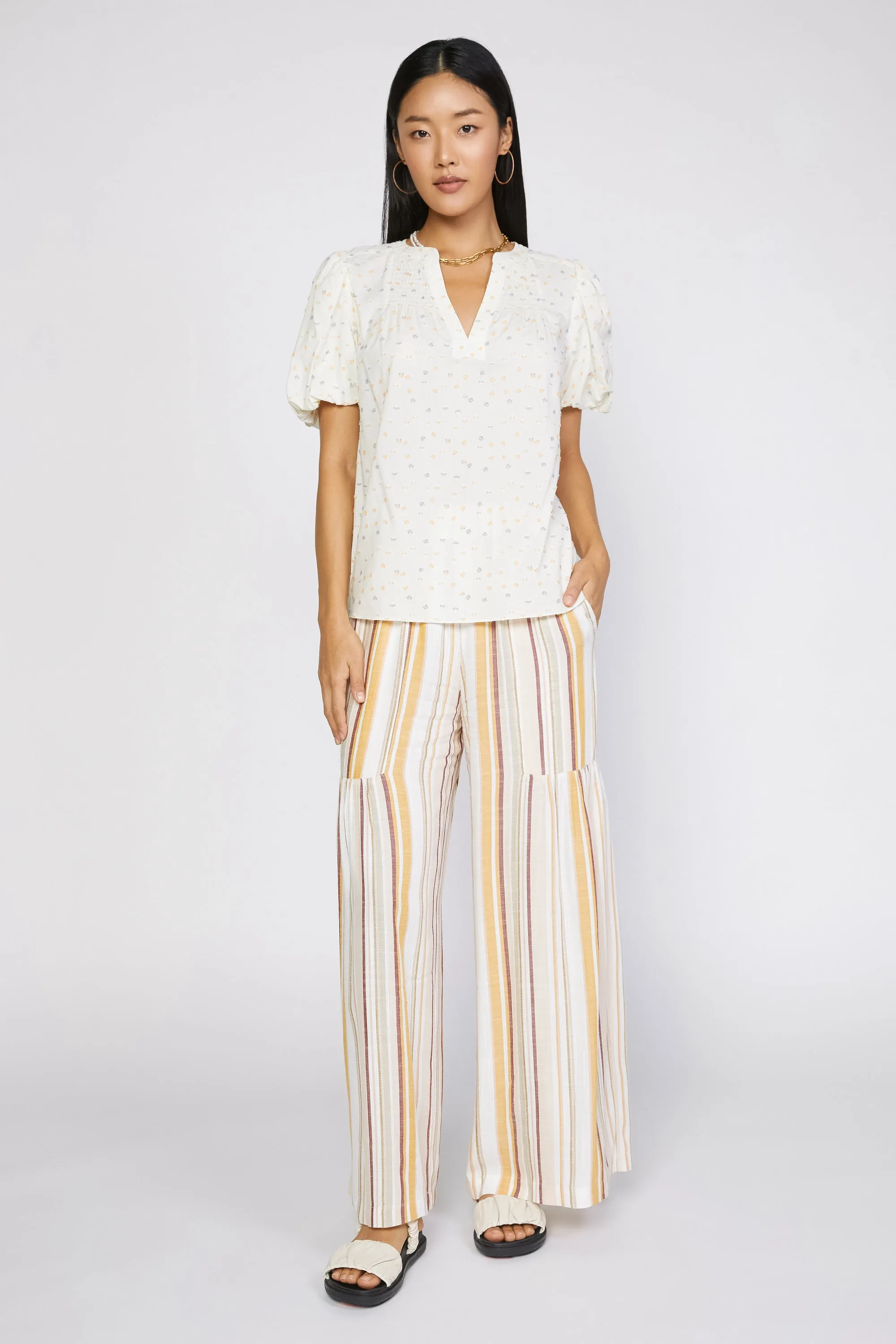 Smocked Sleeve Top sold by Current Air product image thumbnail 2