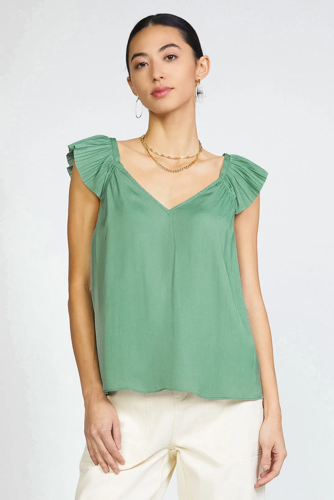 Sweetheart Ruffled Top sold by Current Air