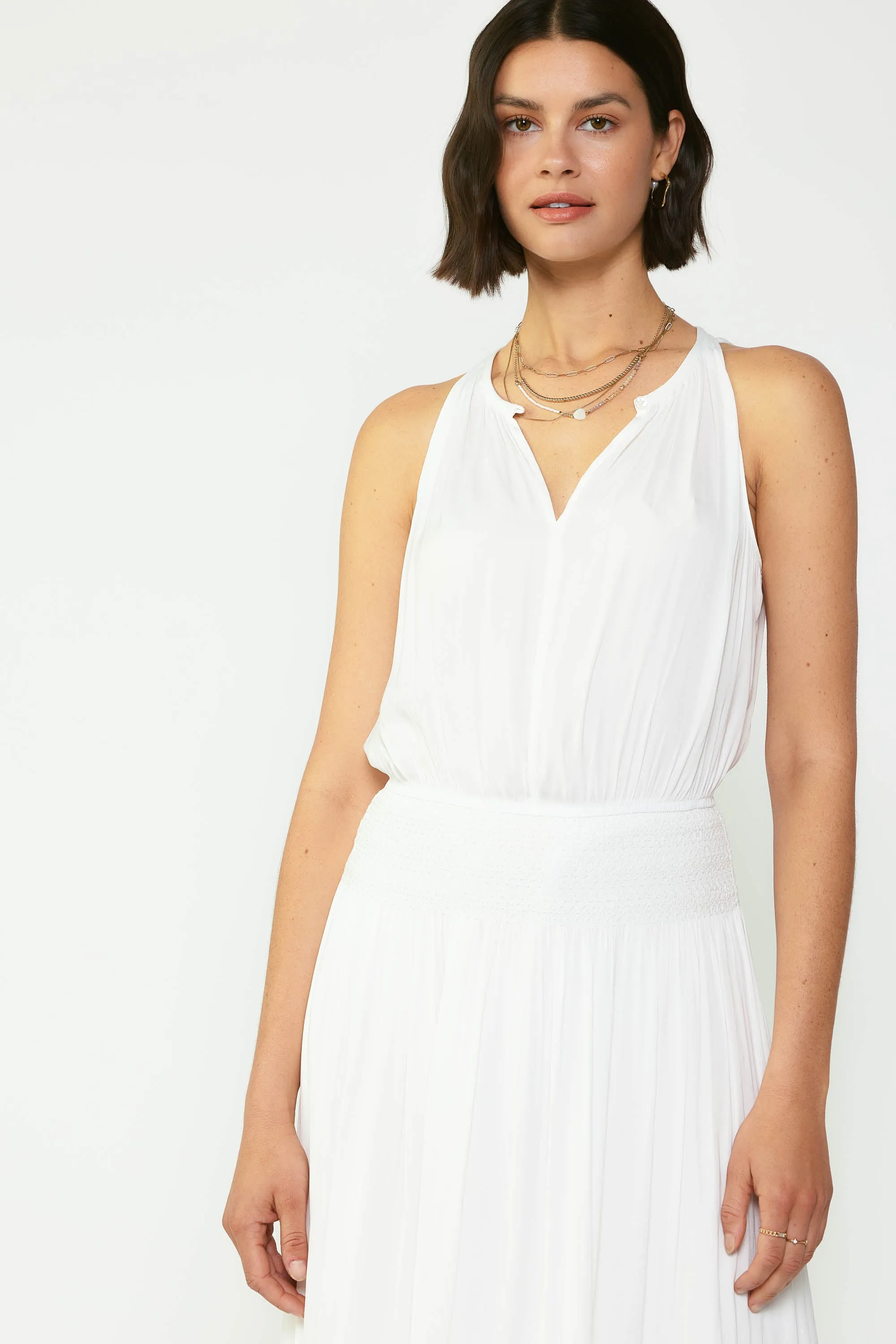 Smocked Waist Halter Midi Dress sold by Current Air product image thumbnail 4