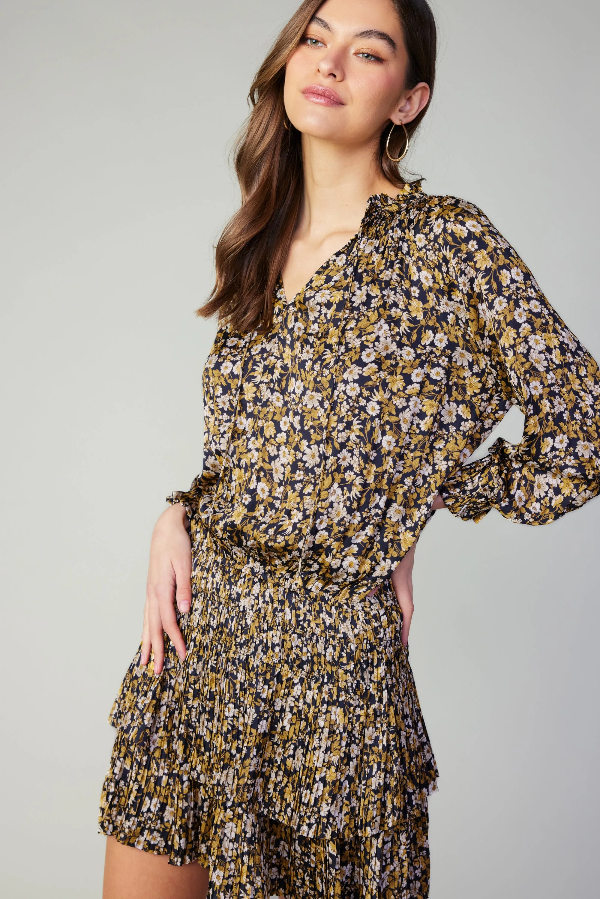 Aurelie Floral Print Mini Dress sold by Current Air product image thumbnail 5