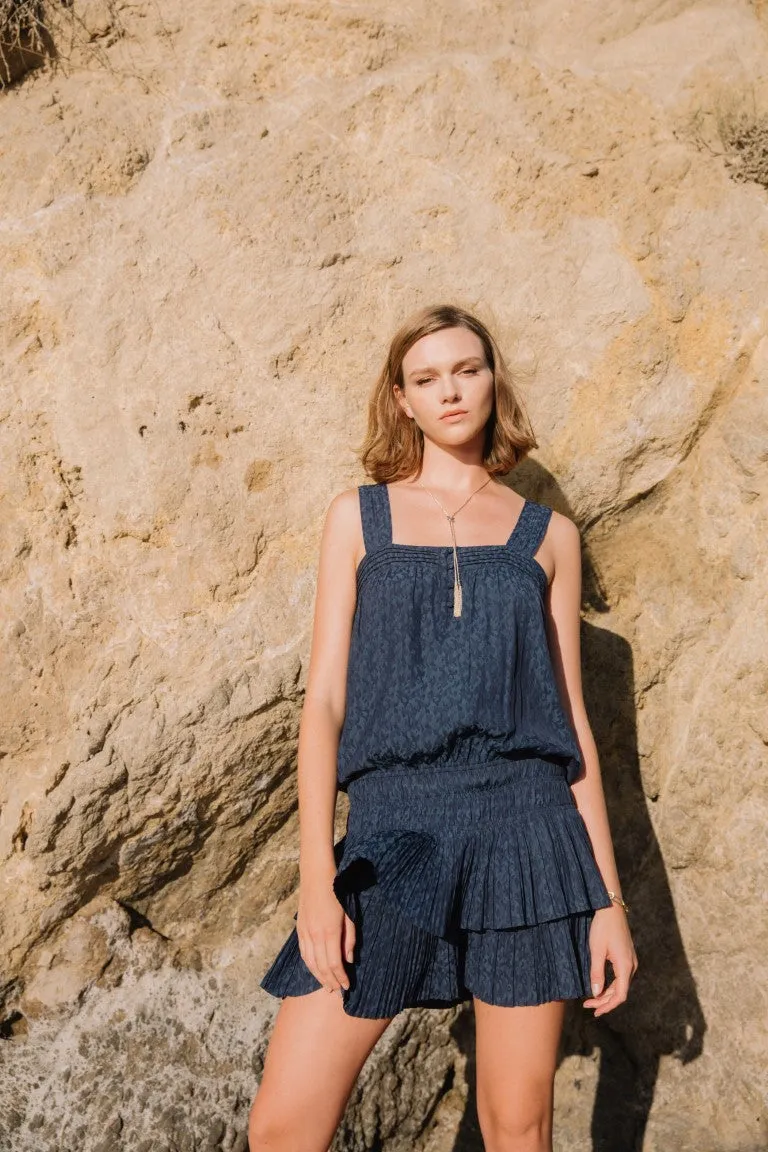 Jacquard Pintuck Mini Dress sold by Current Air