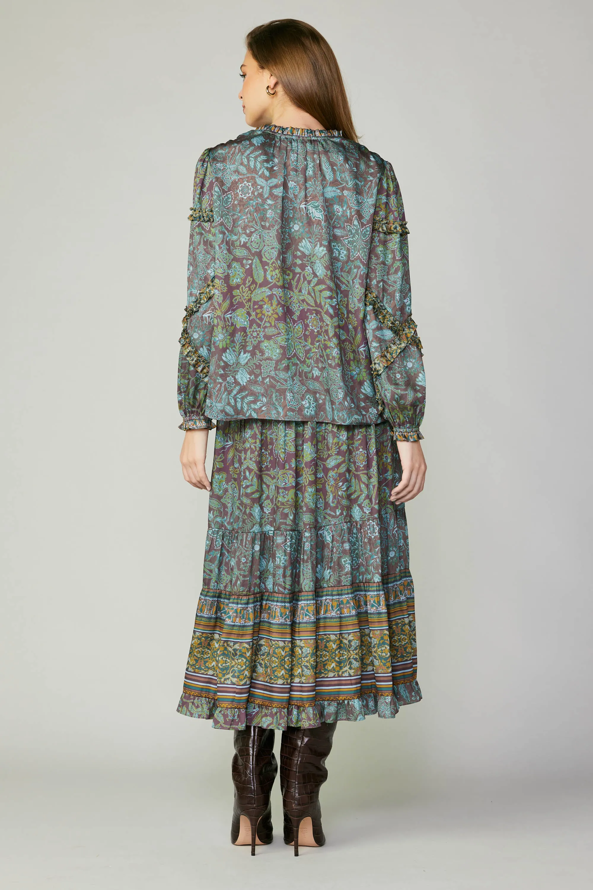 Border Printed Floral Blouse sold by Current Air product image thumbnail 5