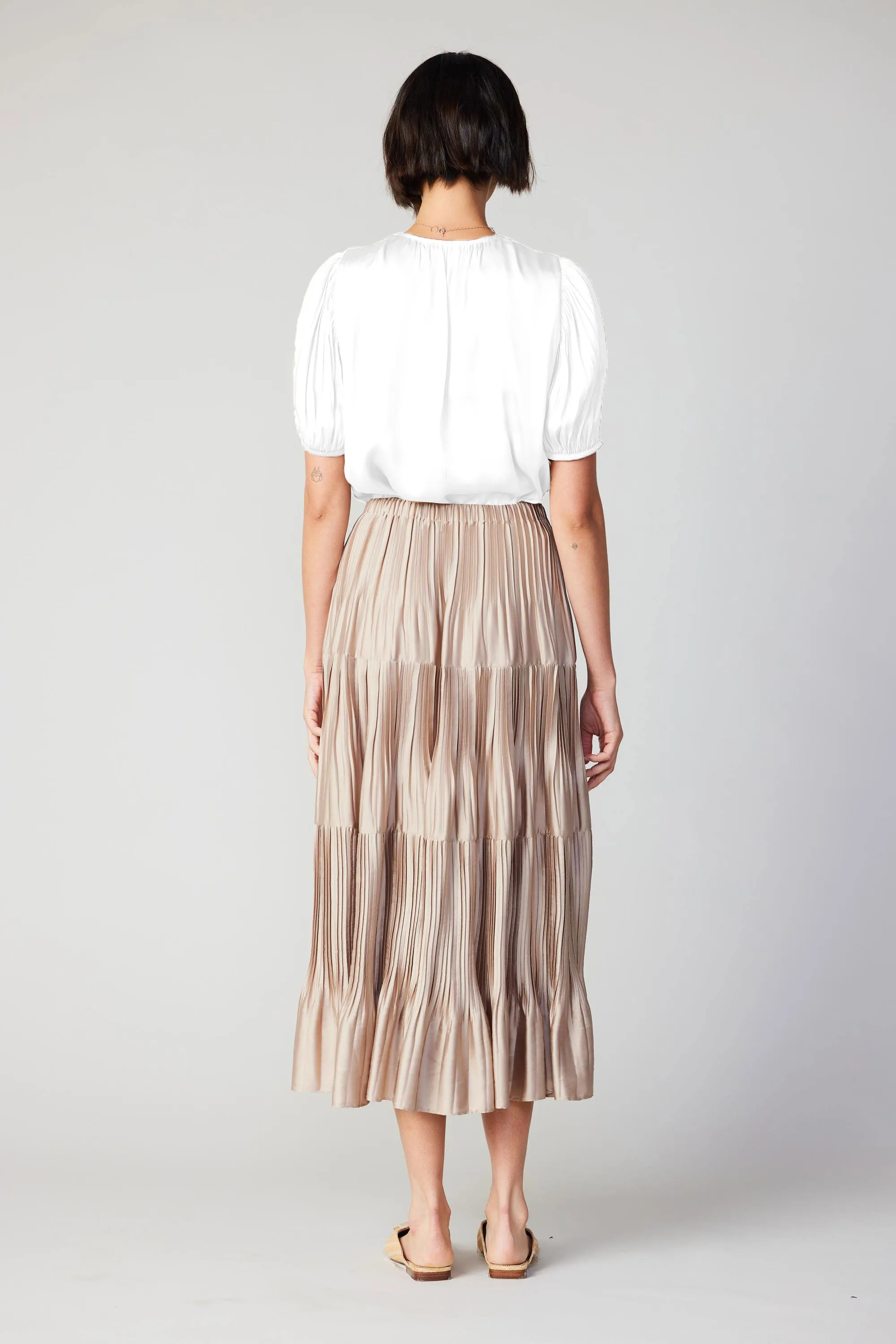 Cuffed Pleated Yoke Top sold by Current Air product image thumbnail 2