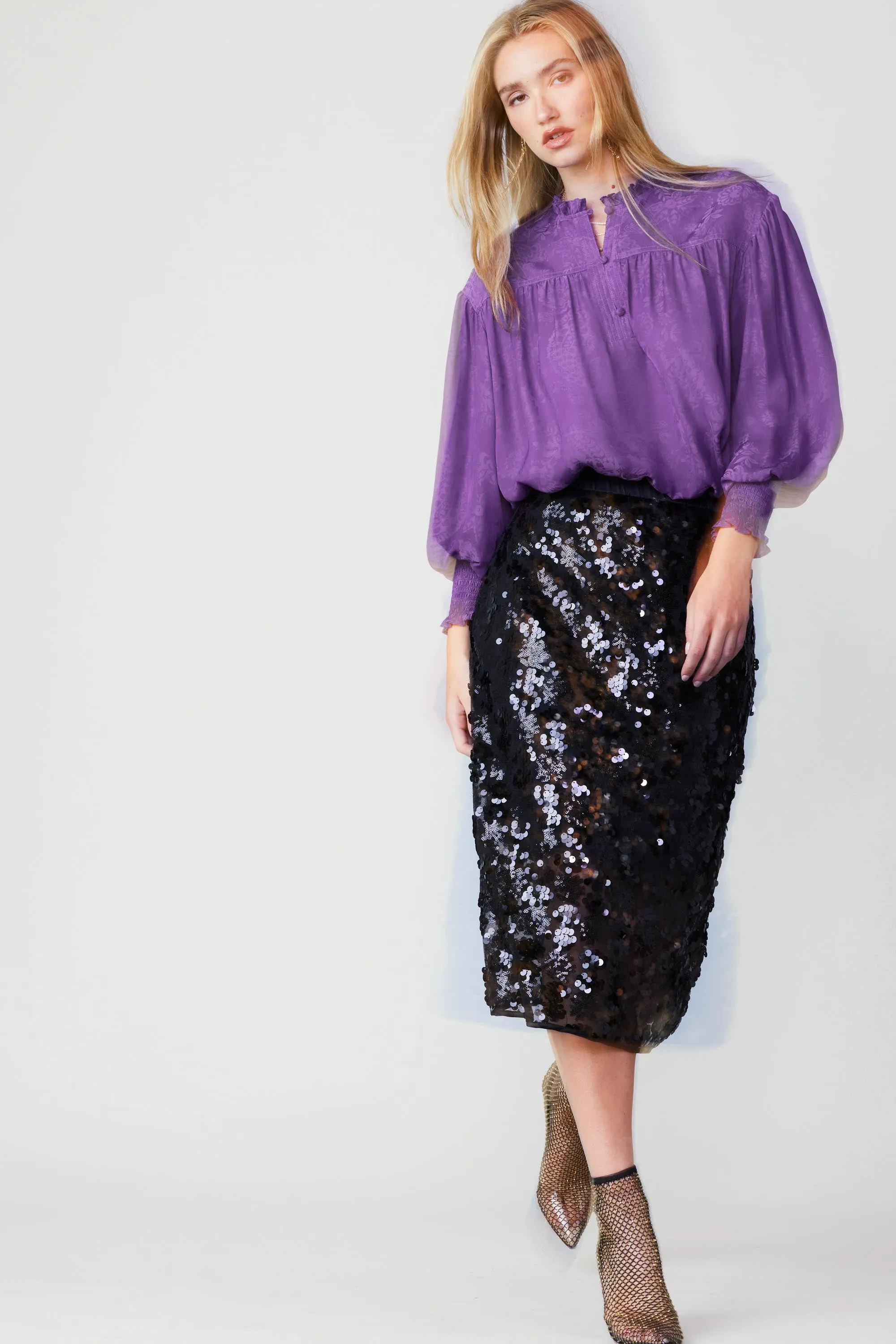 Sequin Pencil Skirt sold by Current Air product image thumbnail 3