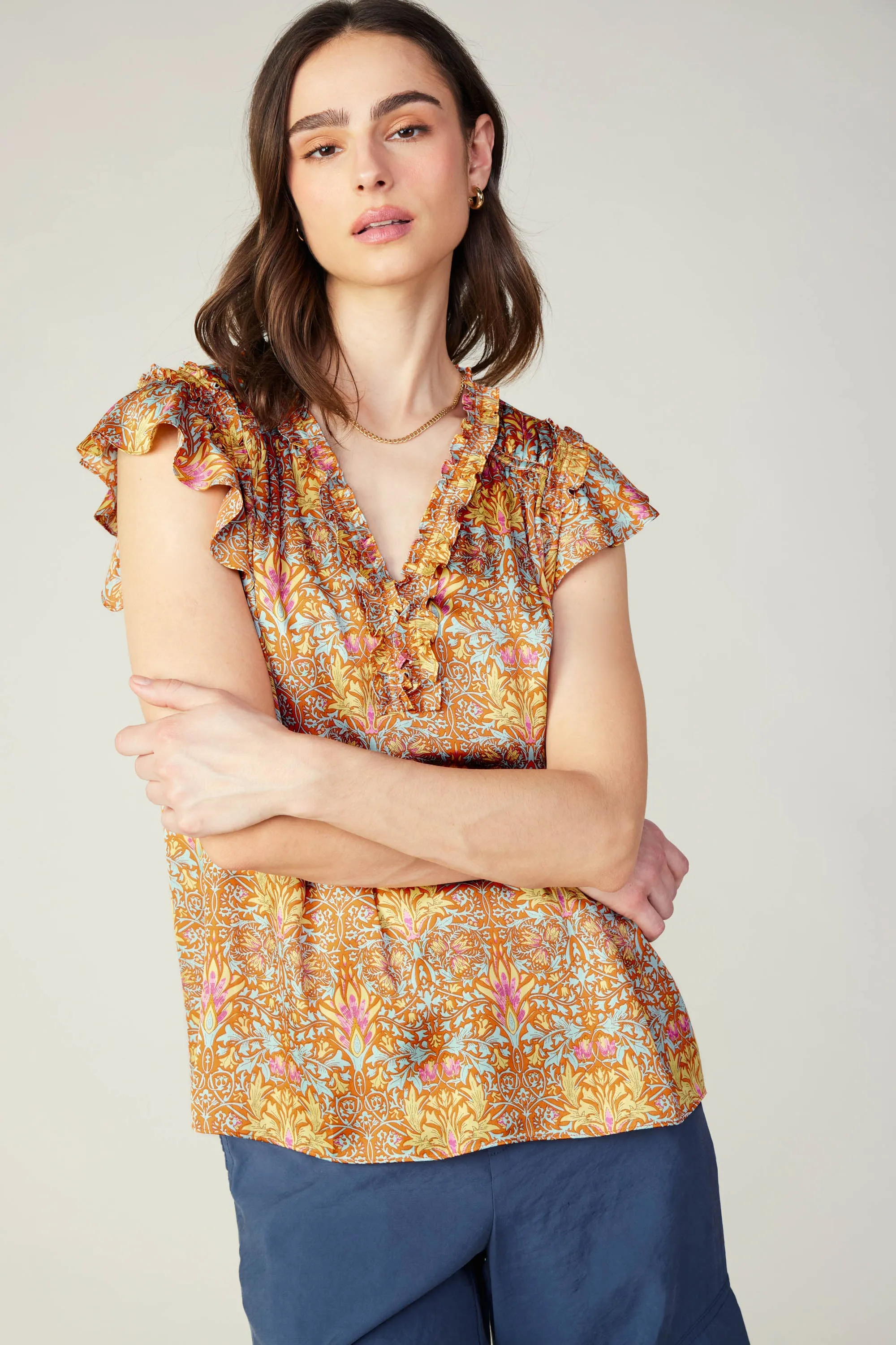 Floral Nouveau Blouse sold by Current Air product image thumbnail 4