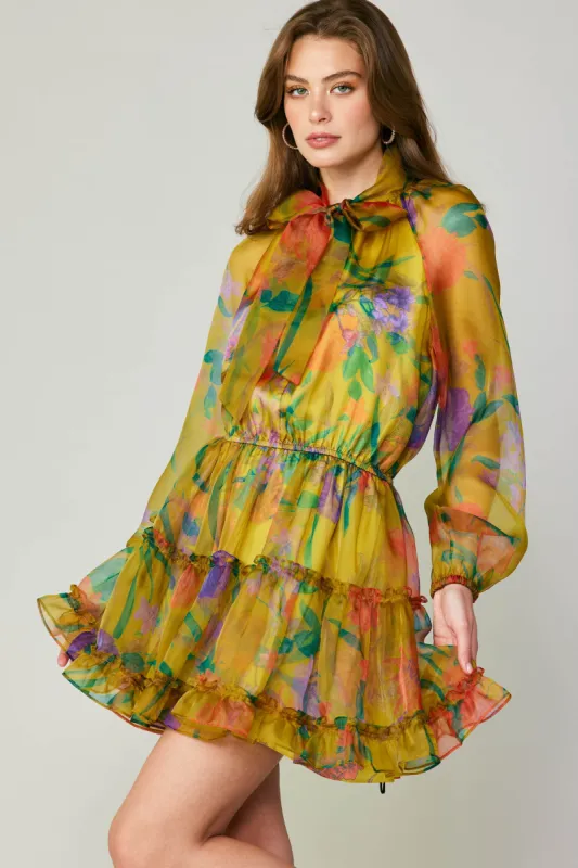 Floral Organza Mini Dress sold by Current Air