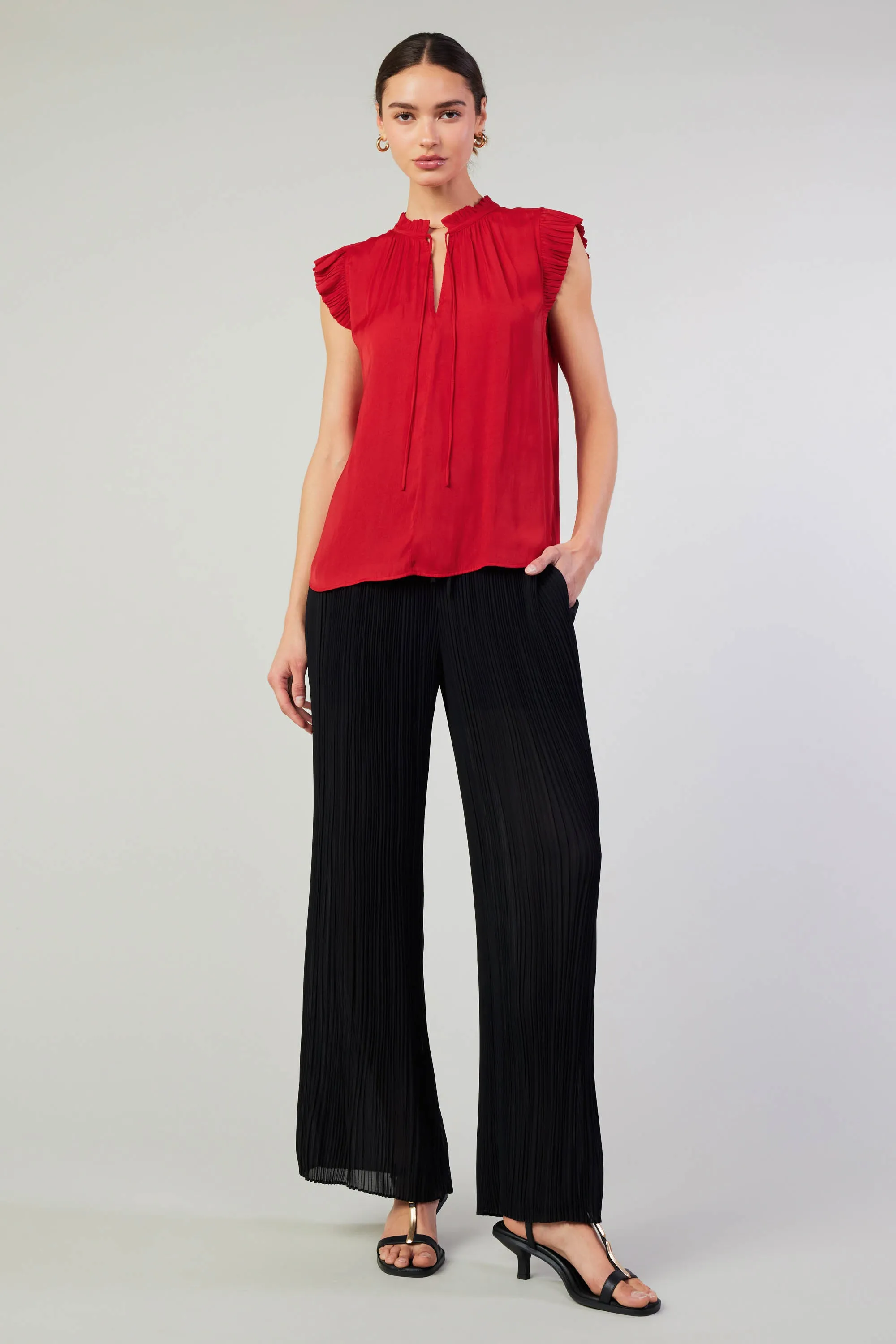Margot Pleated Blouse sold by Current Air product image thumbnail 4