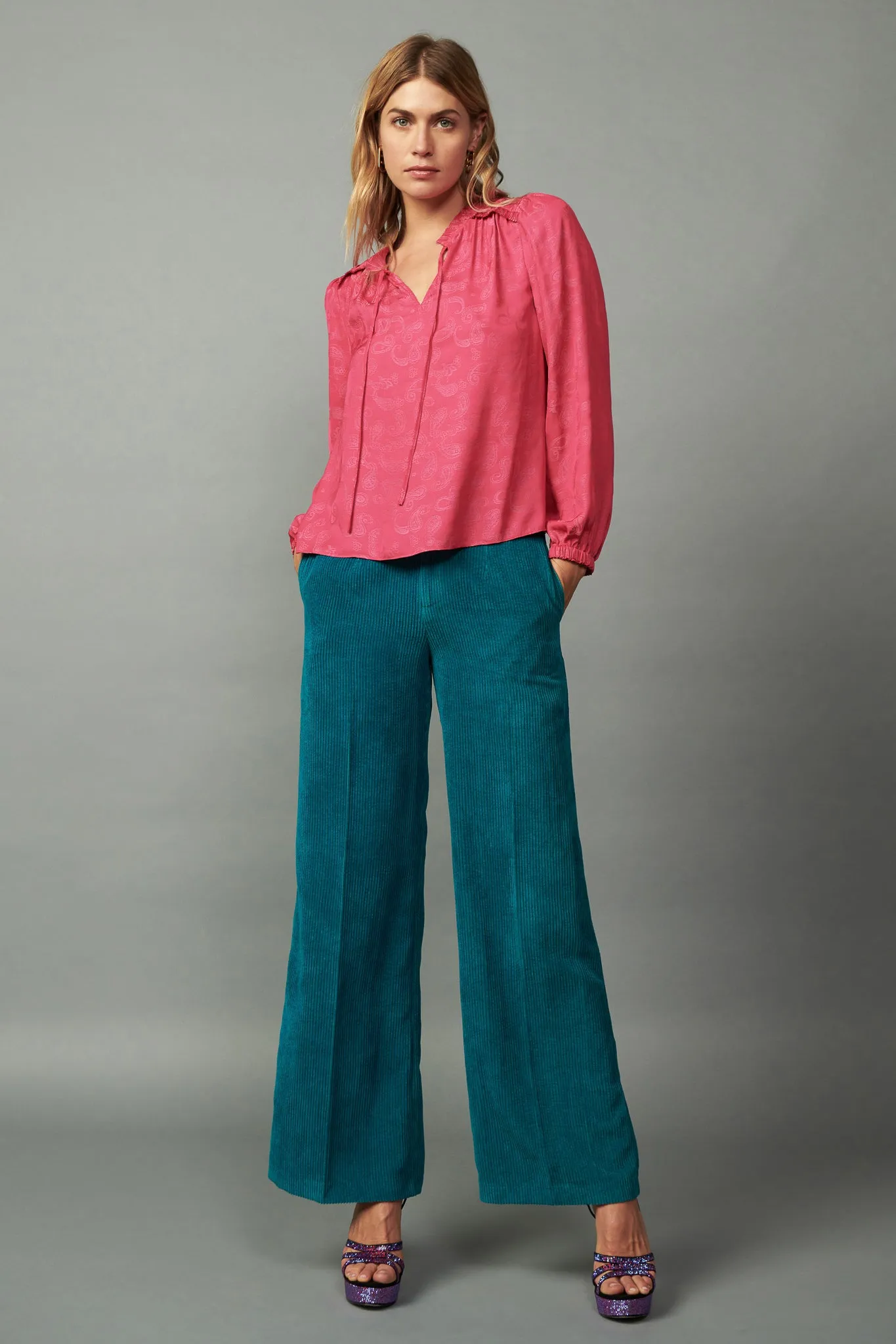 Paisley Split Neck Blouse sold by Current Air product image thumbnail 2