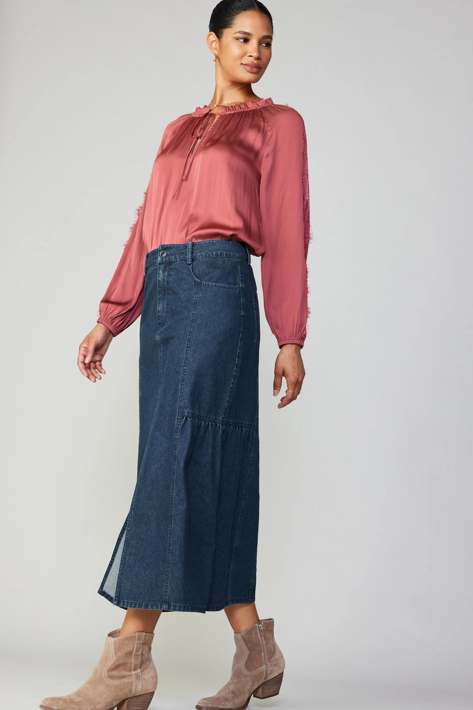 Lace Panel Blouse sold by Current Air product image thumbnail 4