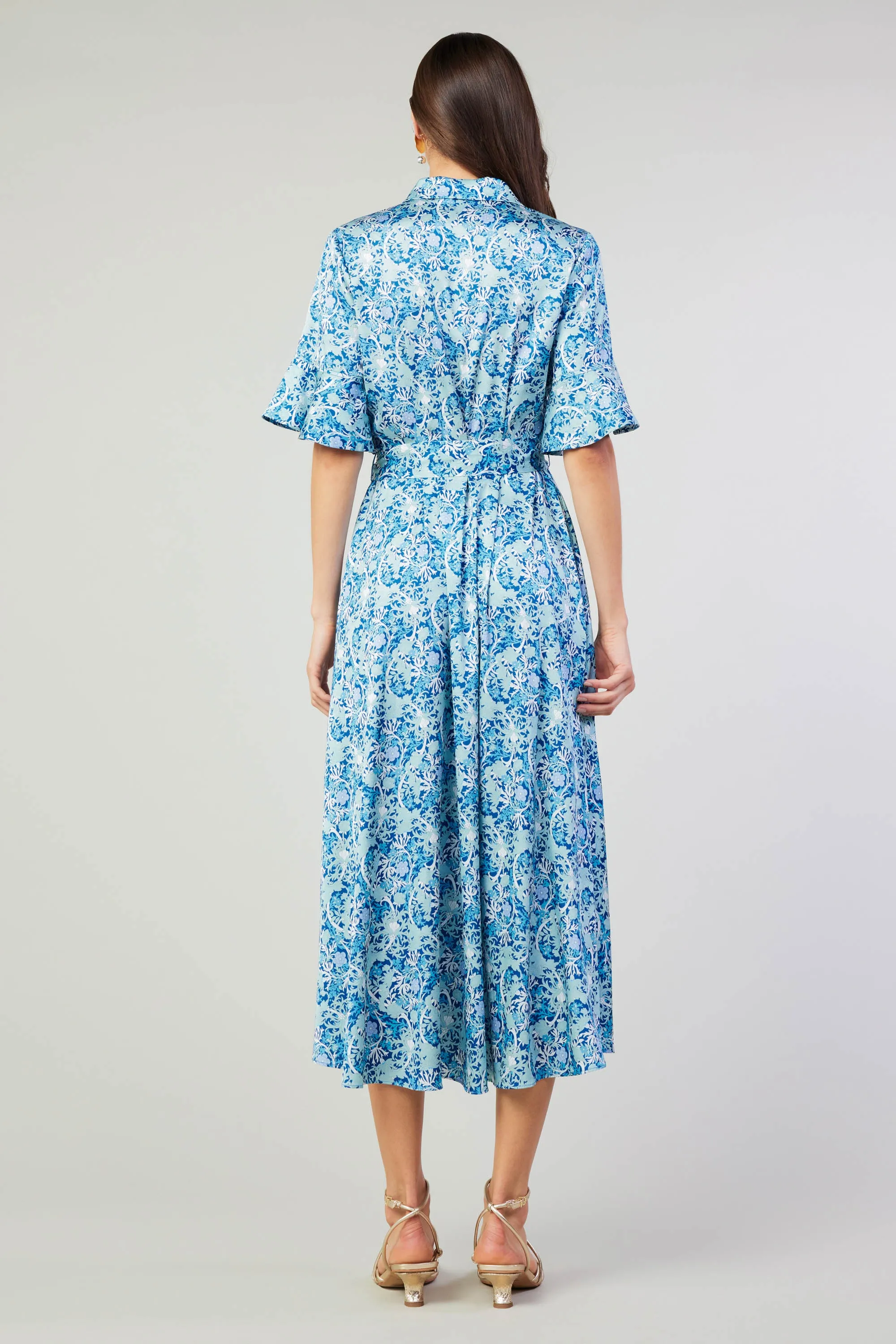 Floral Buttondown Shirt Dress sold by Current Air product image thumbnail 5