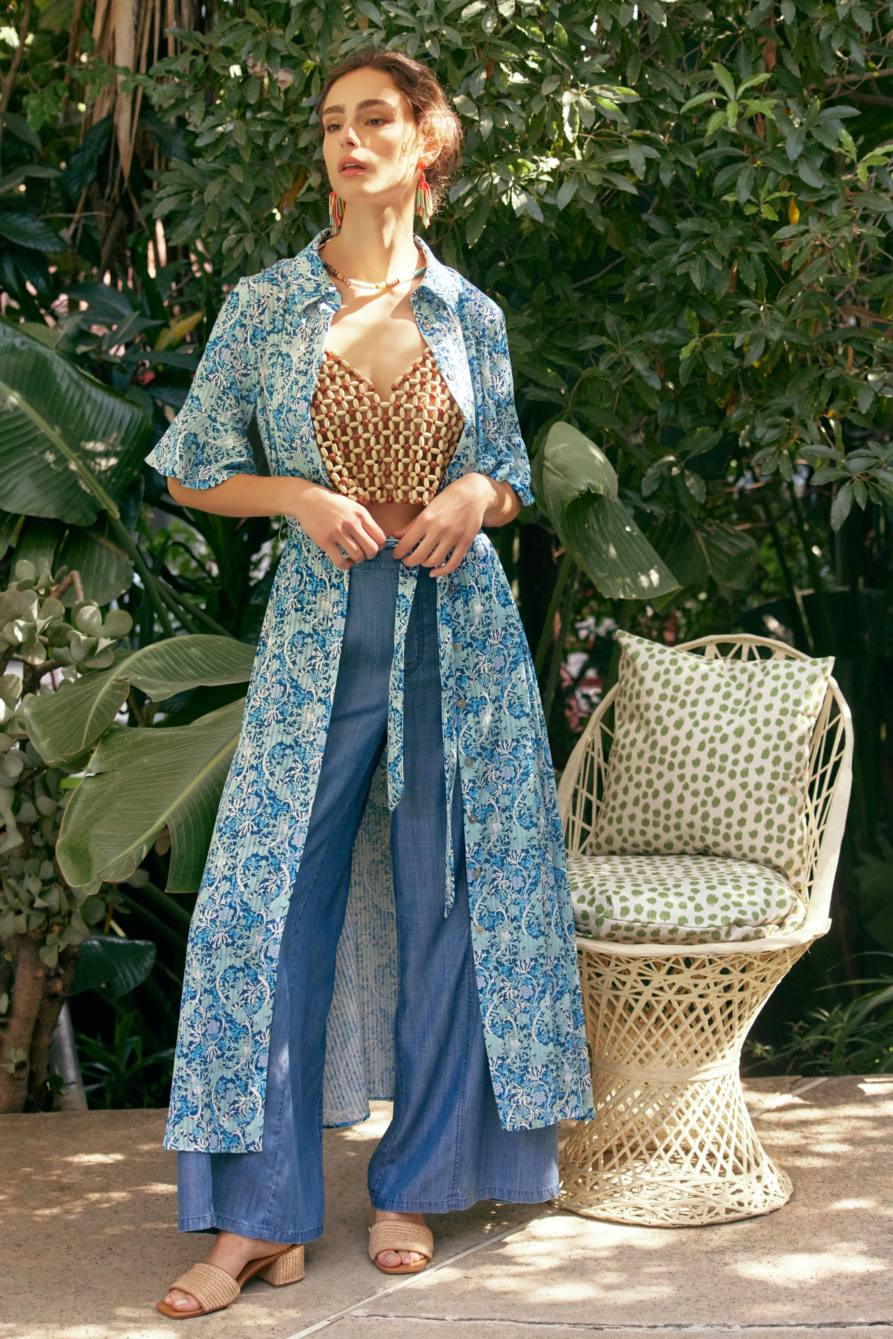 Floral Buttondown Shirt Dress sold by Current Air product image thumbnail 2