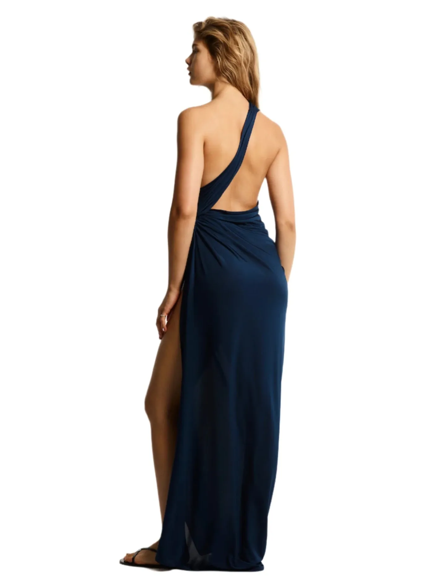 OFF THE SHOULDER TILL BLUE DRESS sold by Cut25 by Yigal Azrouel product image thumbnail 3