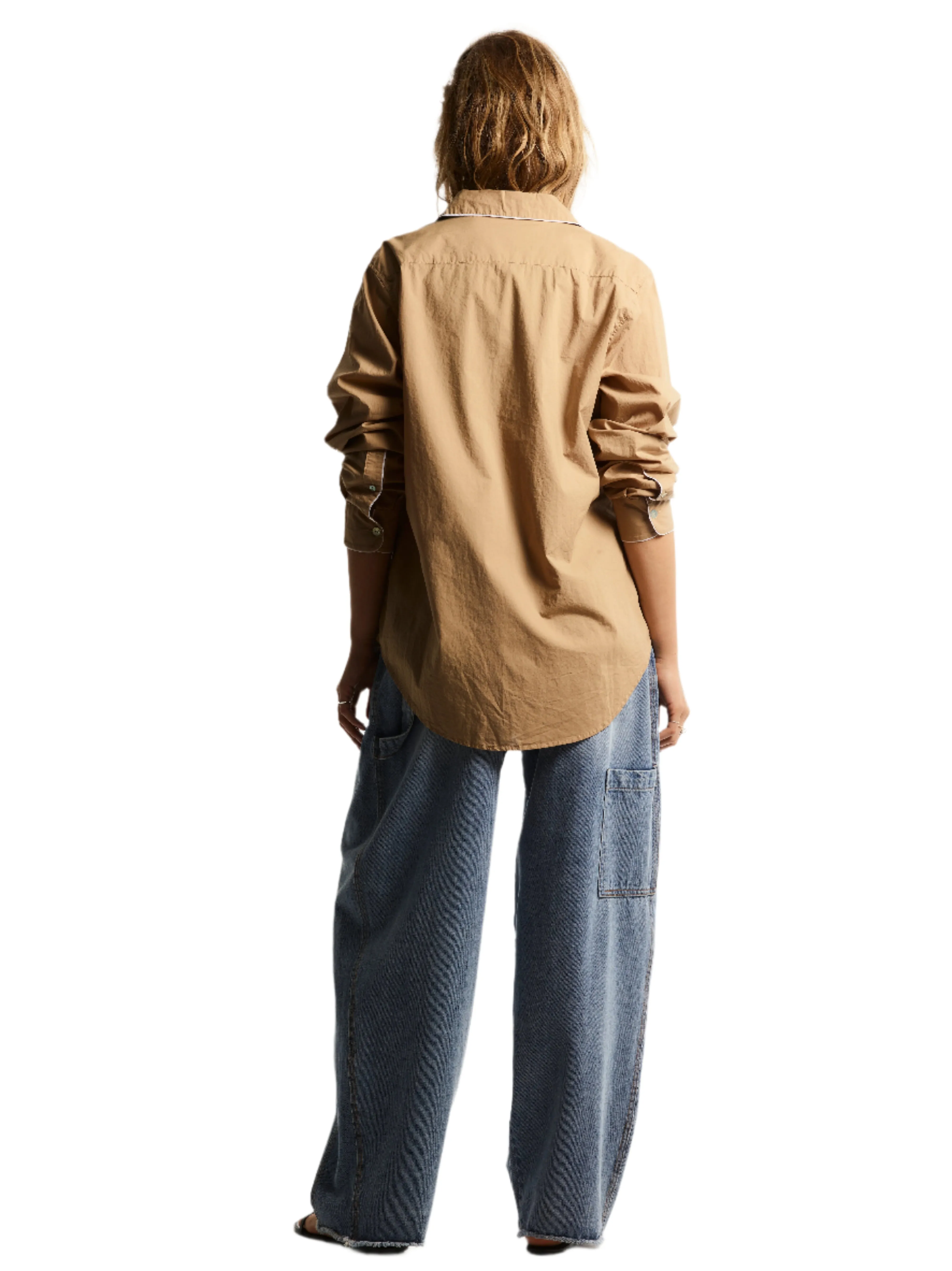 ORGANIC WASHED COTTON SHIRT. TAN sold by Cut25 by Yigal Azrouel product image thumbnail 3