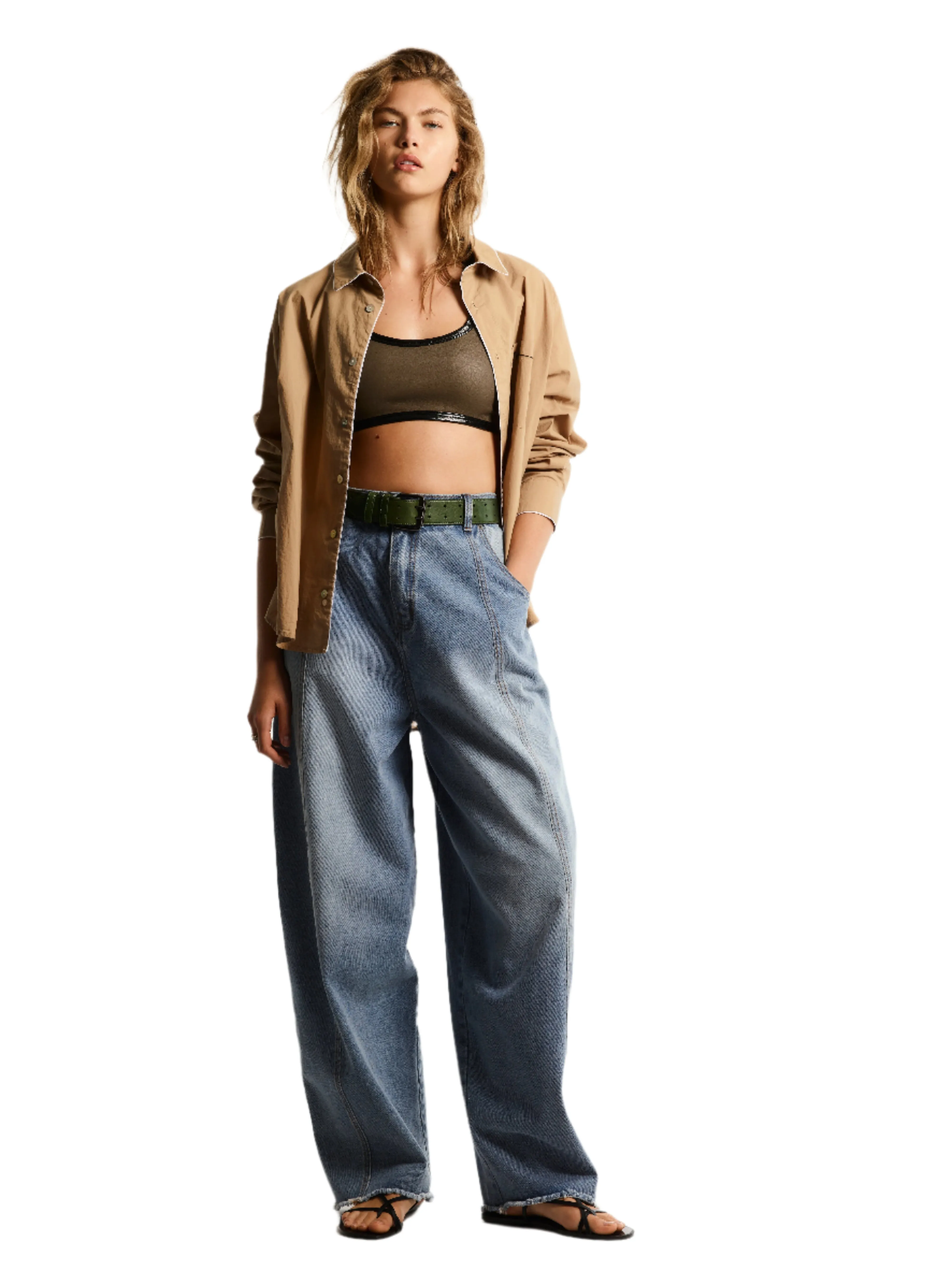 ORGANIC WASHED COTTON SHIRT. TAN sold by Cut25 by Yigal Azrouel