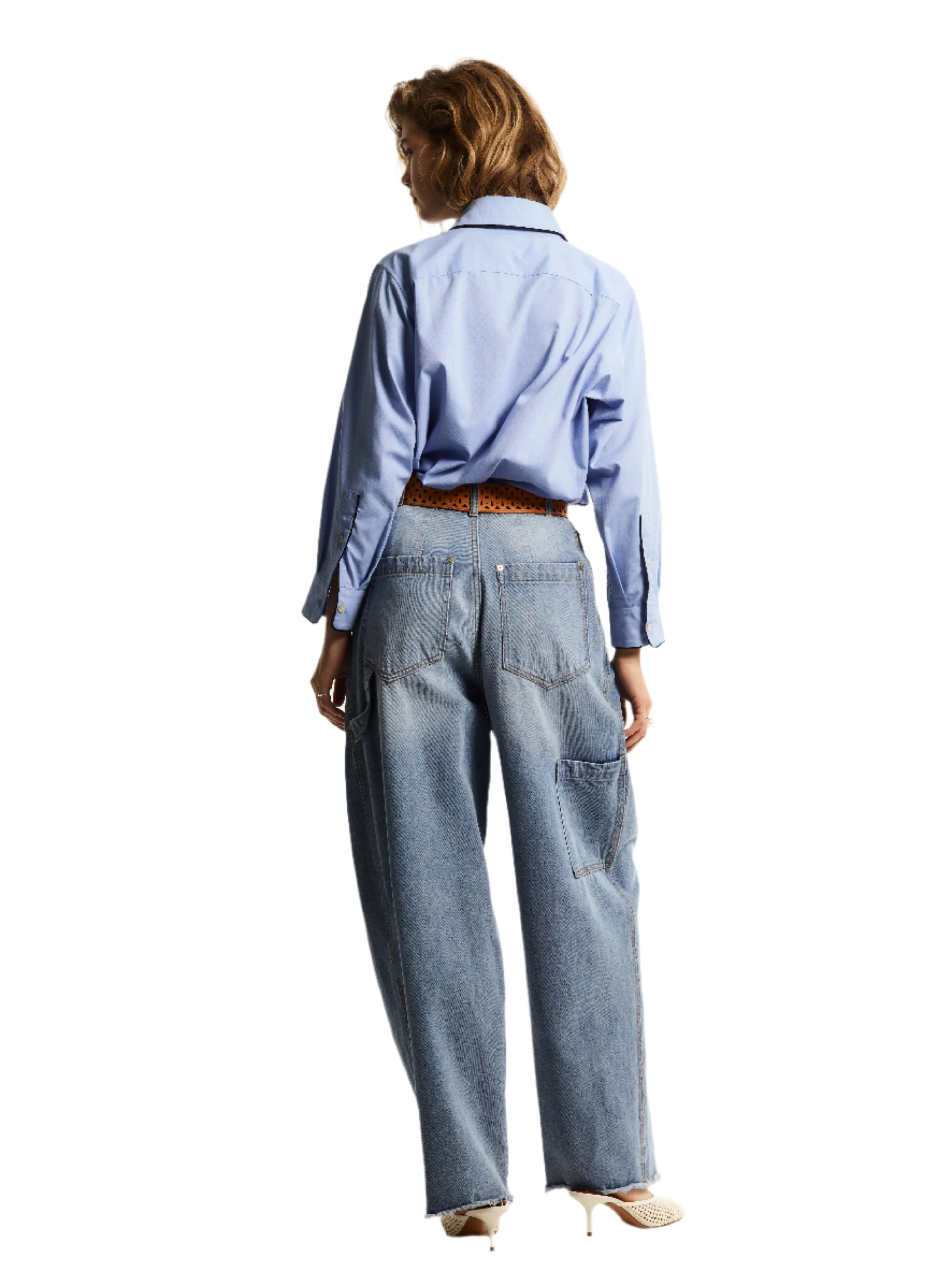 ORGANIC WASHED COTTON SHIRT. CHAMBRAY sold by Cut25 by Yigal Azrouel product image thumbnail 3