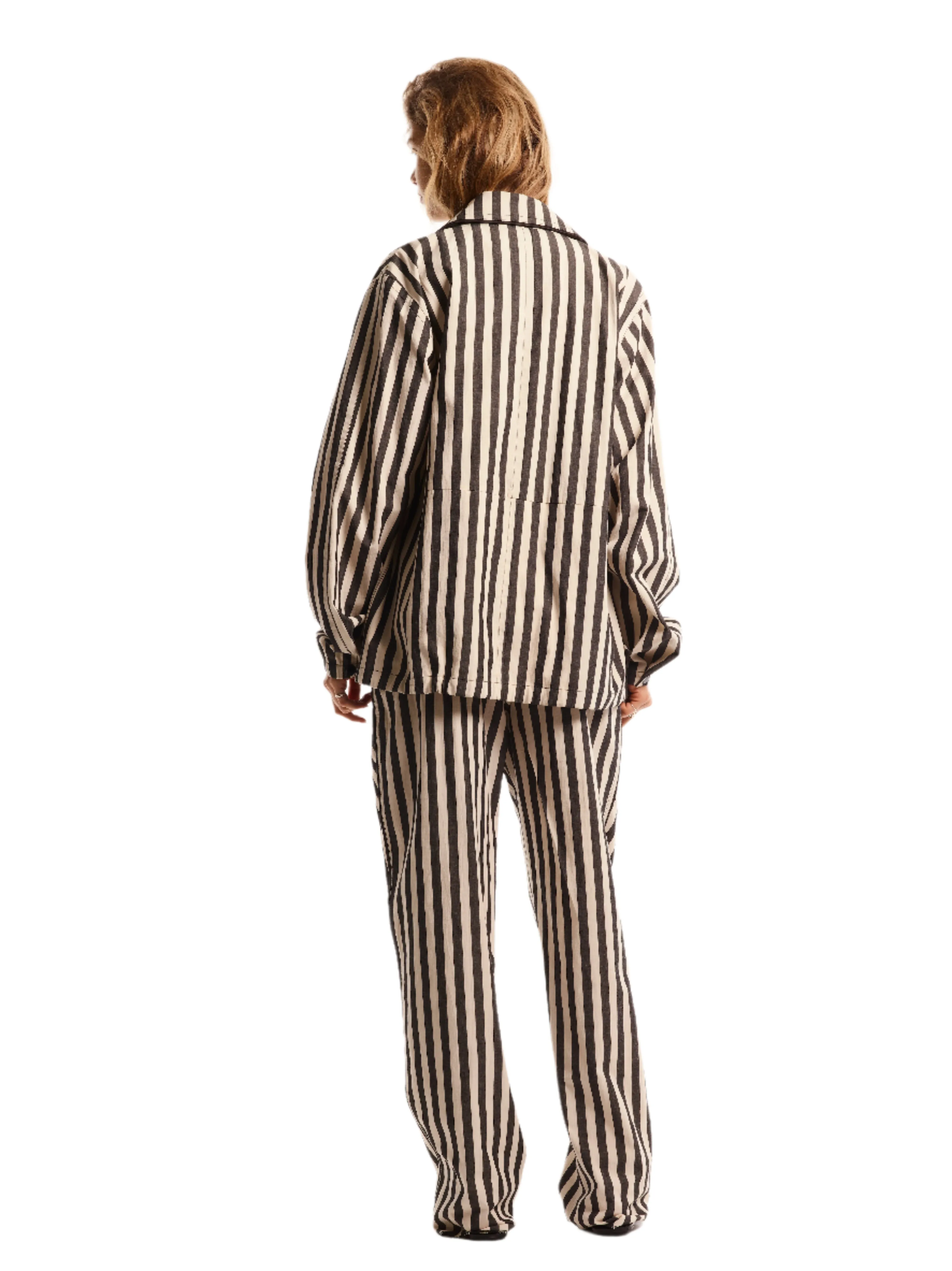 VERTICAL STRIPED OVERSIZED SHIRT JACKET sold by Cut25 by Yigal Azrouel product image thumbnail 3