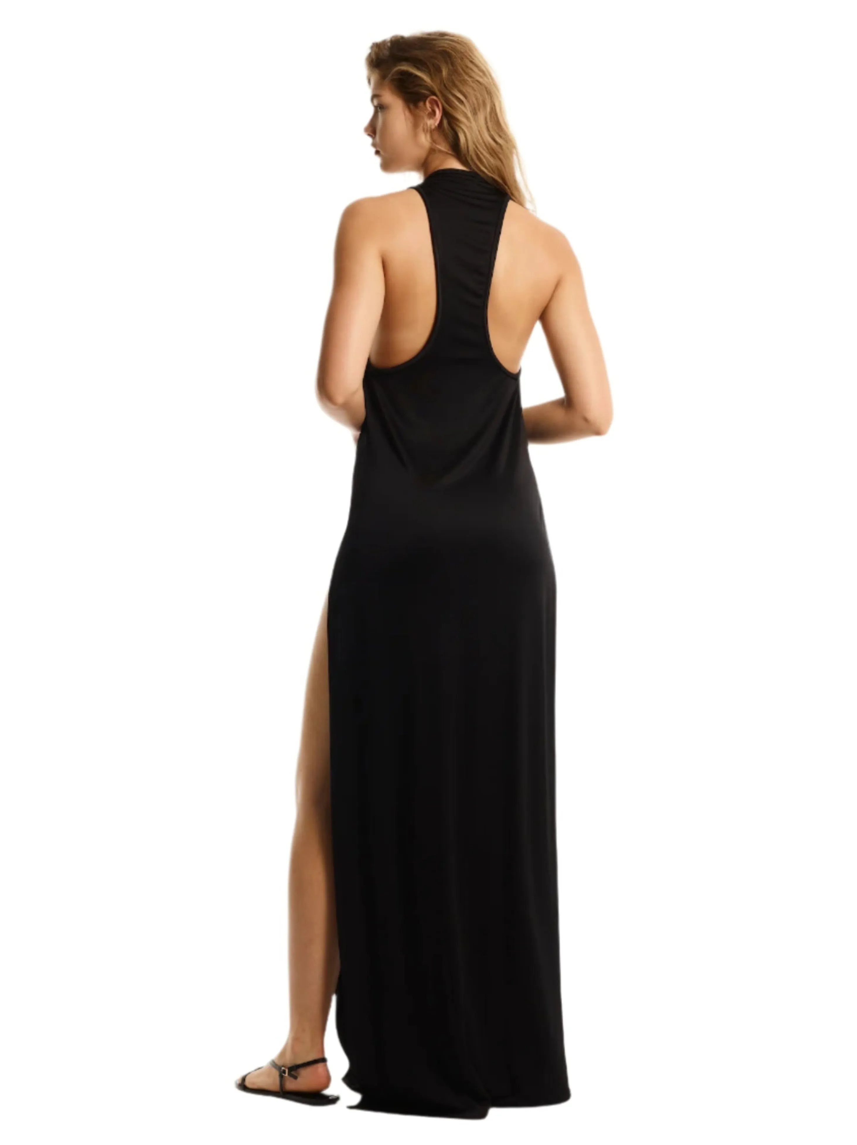 RACERBACK SIDE SLIT MAXI DRESS sold by Cut25 by Yigal Azrouel product image thumbnail 3