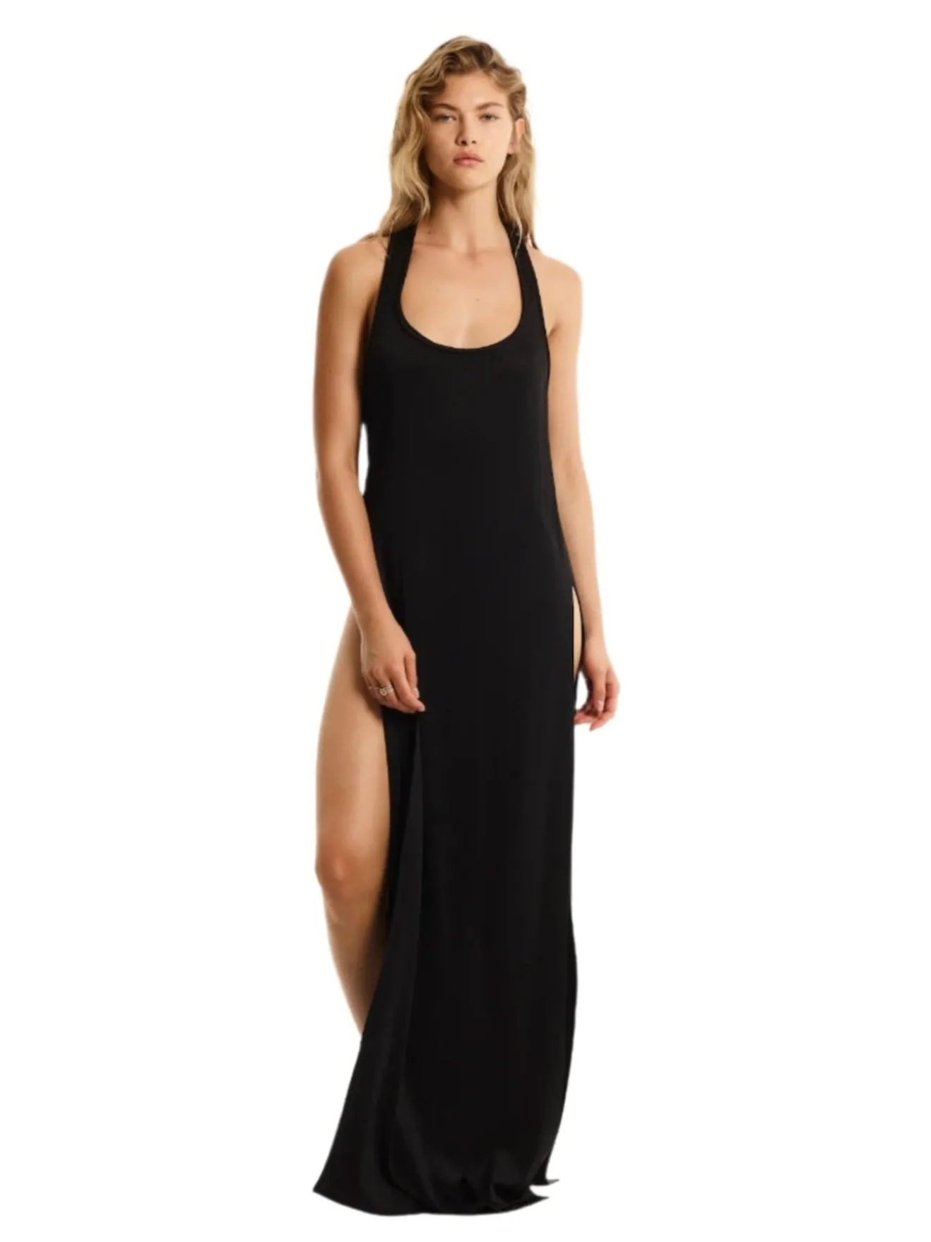 RACERBACK SIDE SLIT MAXI DRESS sold by Cut25 by Yigal Azrouel product image thumbnail 2