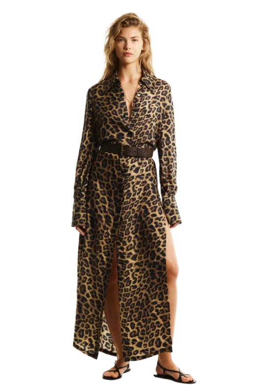 LEOPARD PRINT MAXI SHIRT sold by Cut25 by Yigal Azrouel