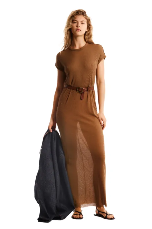RIBBED T-SHIRT MAXI DRESS made by Yigal Azrouel