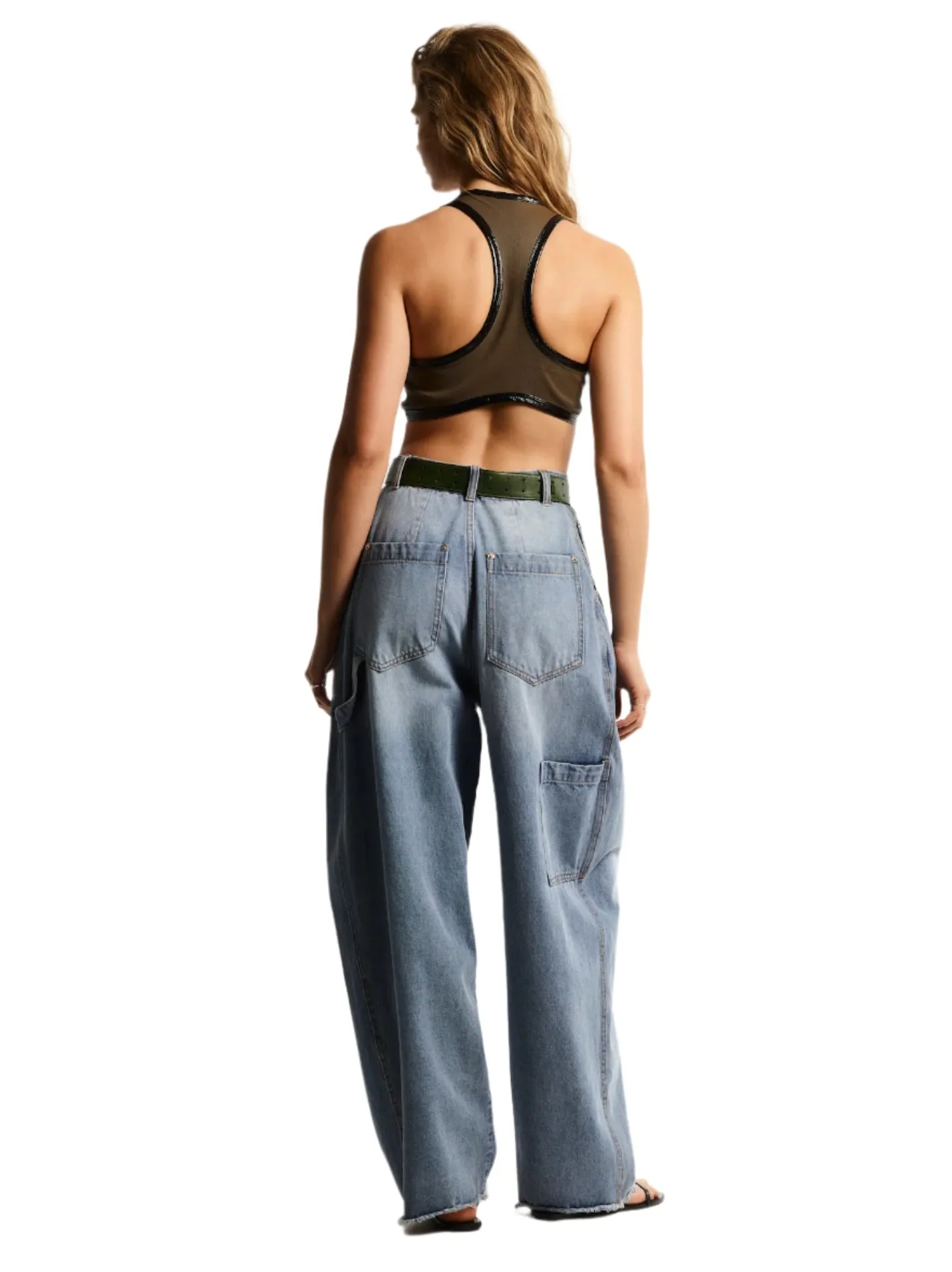 WIDE - LEG DENIM TROUSERS sold by Cut25 by Yigal Azrouel product image thumbnail 3