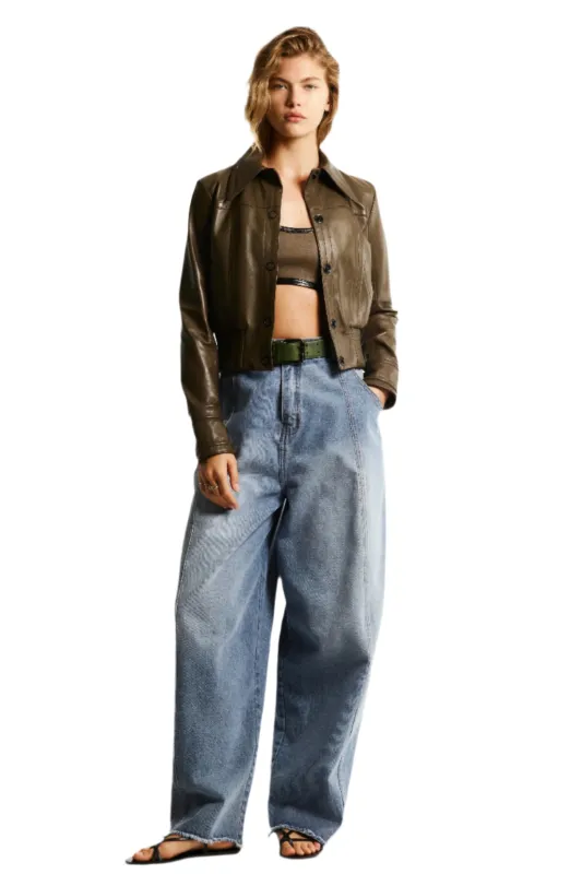 WIDE - LEG DENIM TROUSERS sold by Cut25 by Yigal Azrouel