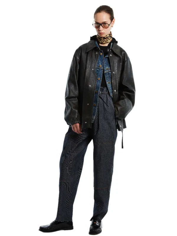 LEATHER UTILITY JACKET made by Yigal Azrouel