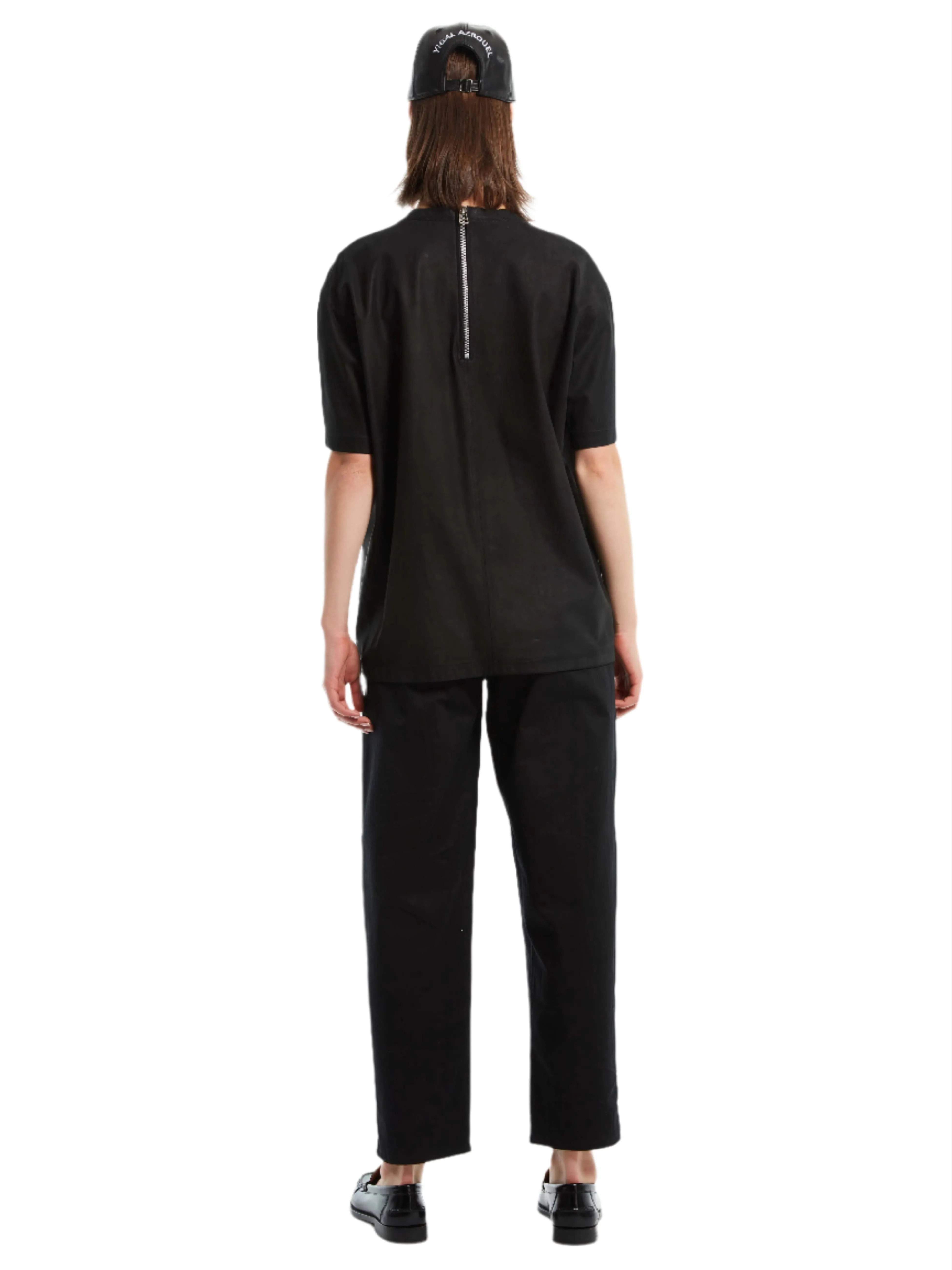 PAPERBAG PANT WITH LEATHER KNEE PATCH sold by Cut25 by Yigal Azrouel product image thumbnail 3