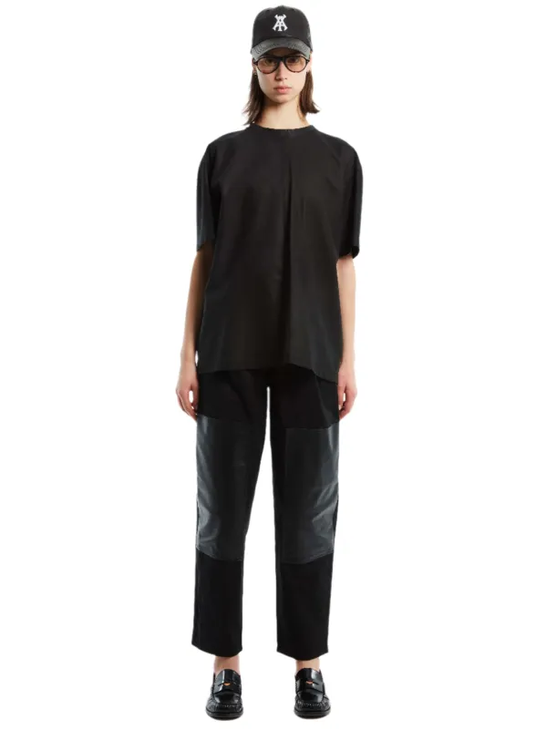 PAPERBAG PANT WITH LEATHER KNEE PATCH sold by Cut25 by Yigal Azrouel