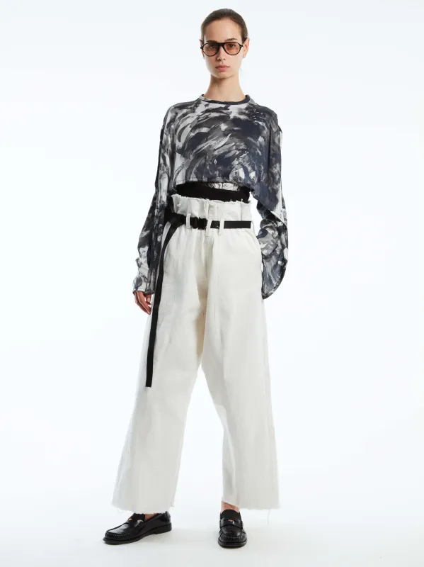 ABSTRACT FLORAL CAPE TOP sold by Cut25 by Yigal Azrouel