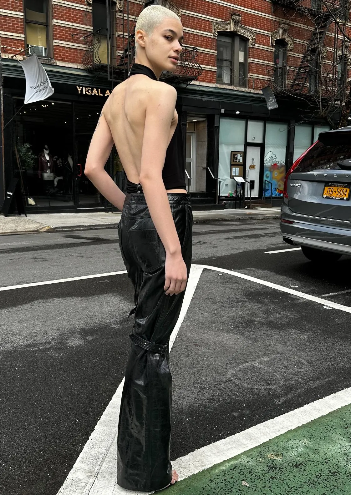 BLACK COWL DRAPE MATTE JERSEY TOP sold by Cut25 by Yigal Azrouel product image thumbnail 3