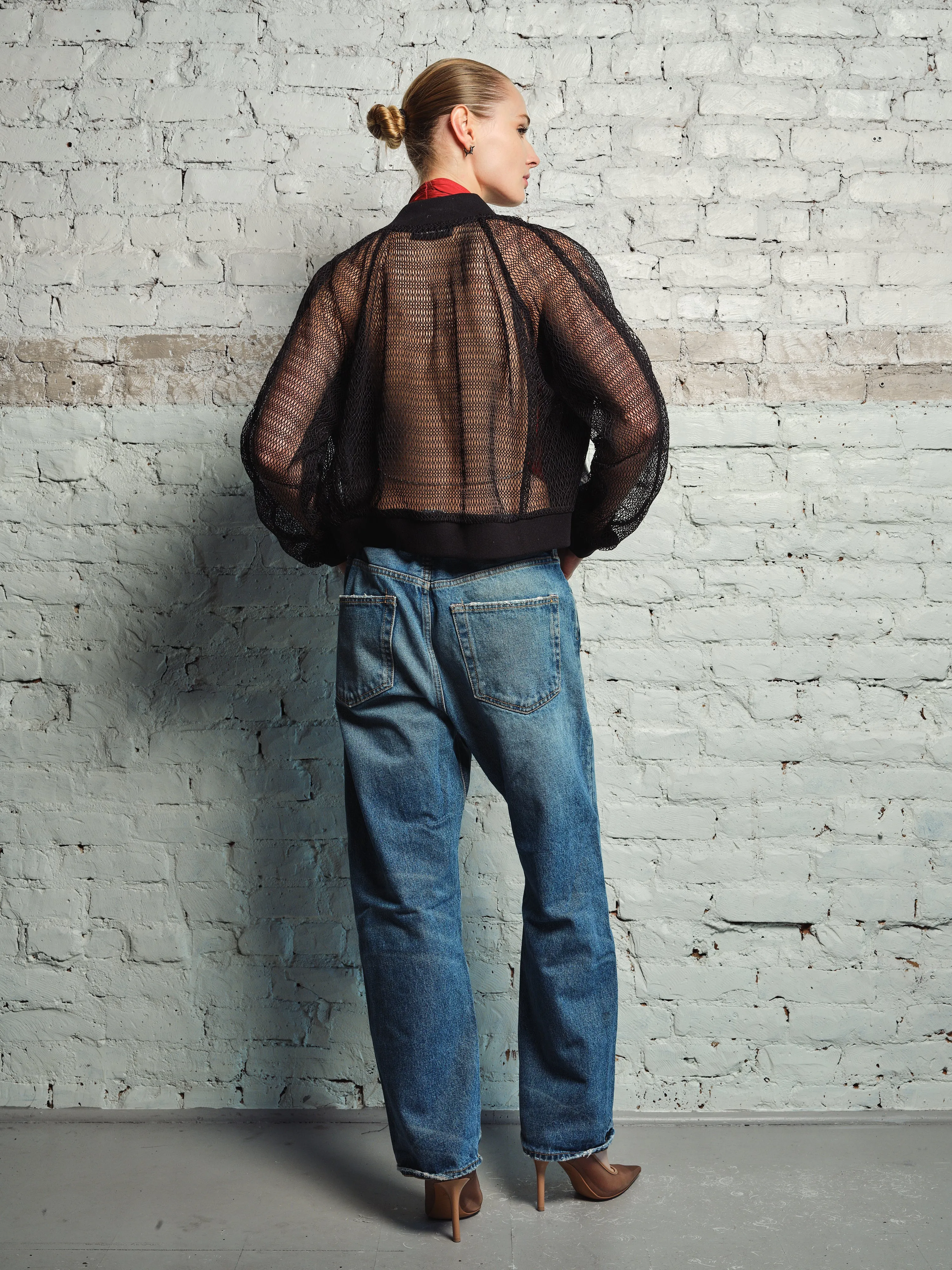MESH SLEEVE BOMBER sold by Cut25 by Yigal Azrouel product image thumbnail 5