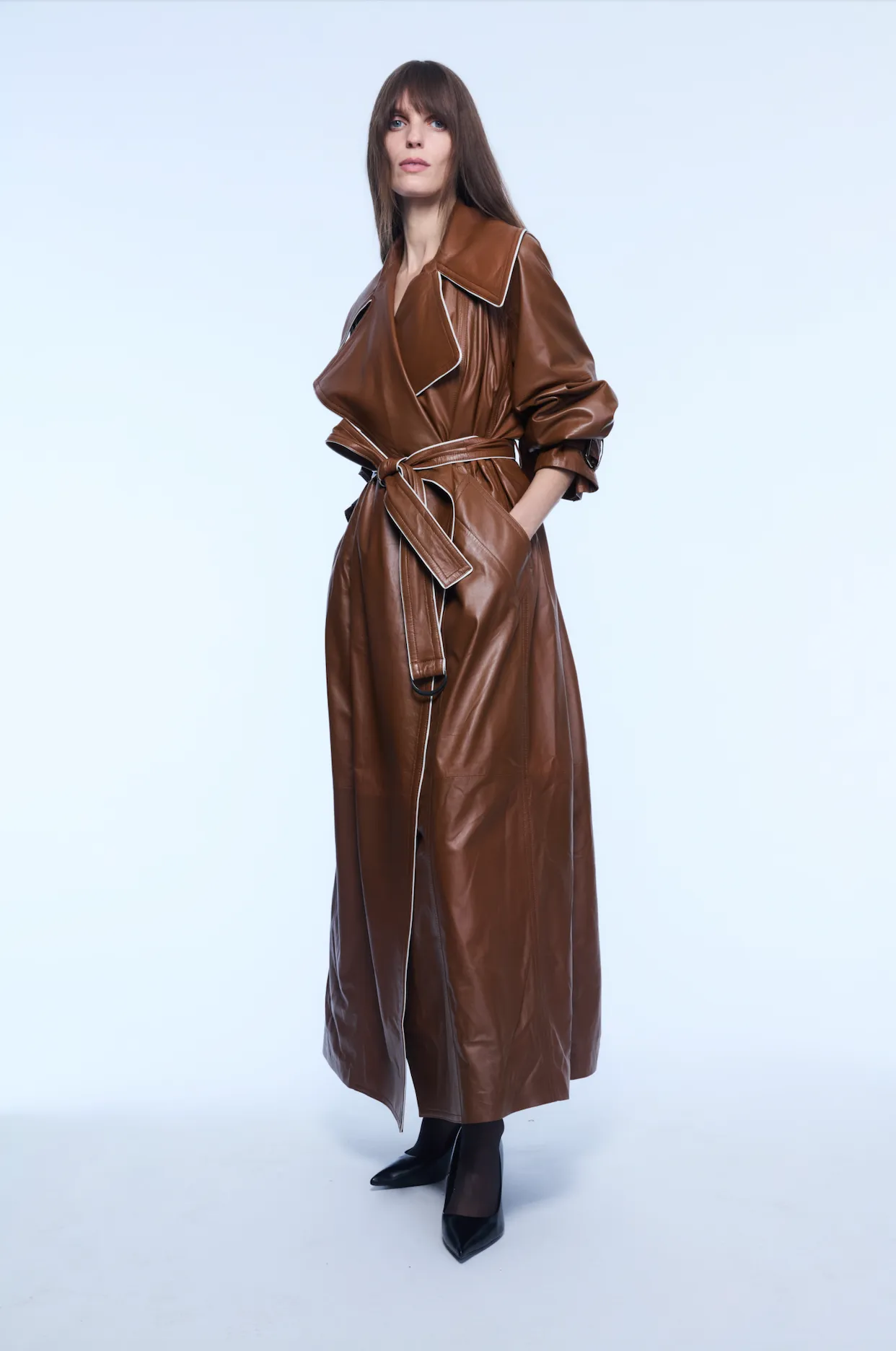 KNOX LEATHER TRENCH COAT sold by Yigal Azrouel product image thumbnail 4