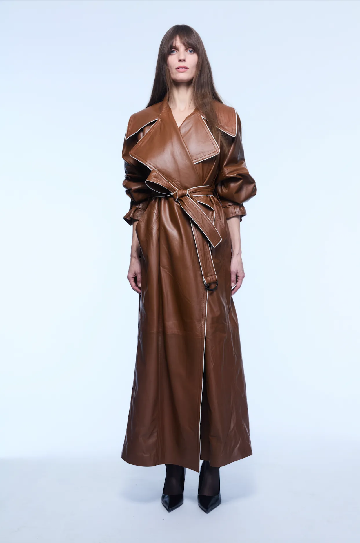 KNOX LEATHER TRENCH COAT sold by Yigal Azrouel