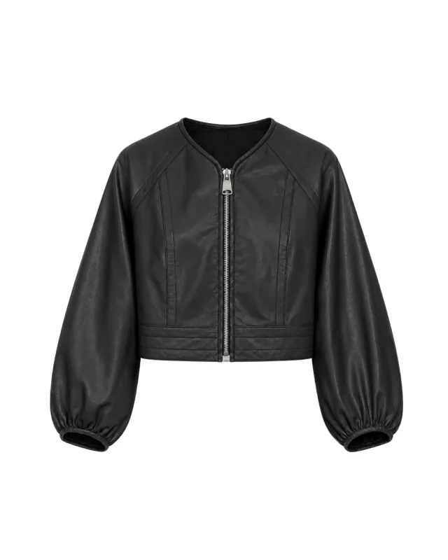 Olive Leather Jacket made by Yigal Azrouel