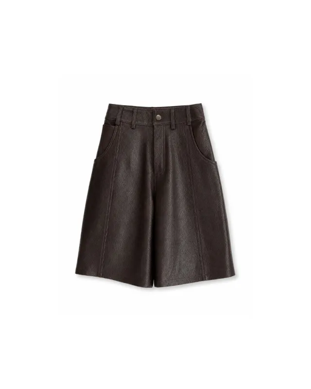 Carrie Leather Shorts made by Yigal Azrouel