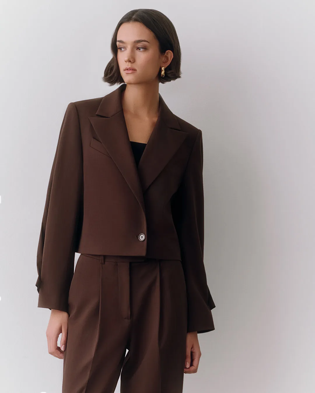 Wool Cropped Blazer sold by Cuyana product image thumbnail 4
