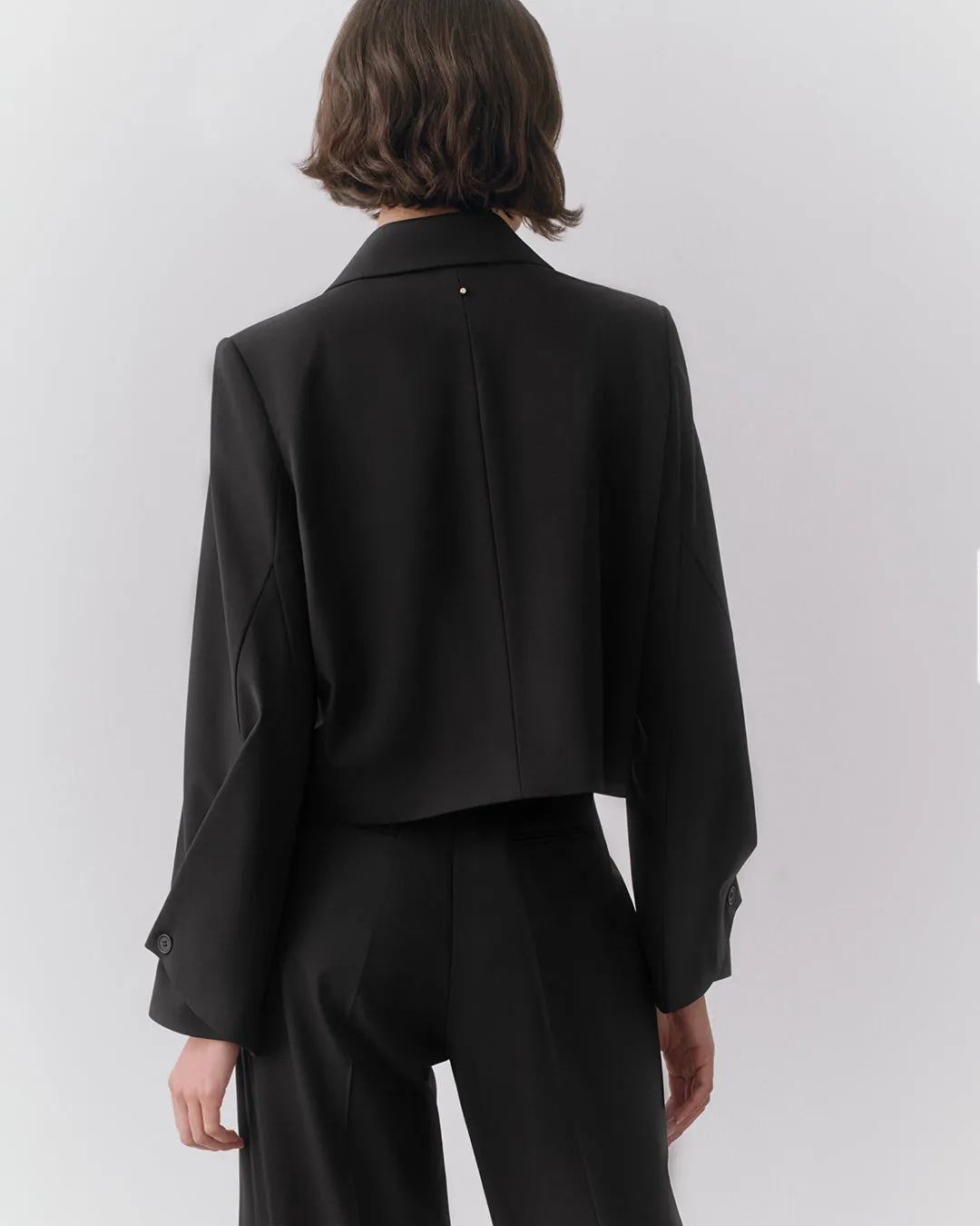 Wool Cropped Blazer sold by Cuyana product image thumbnail 5