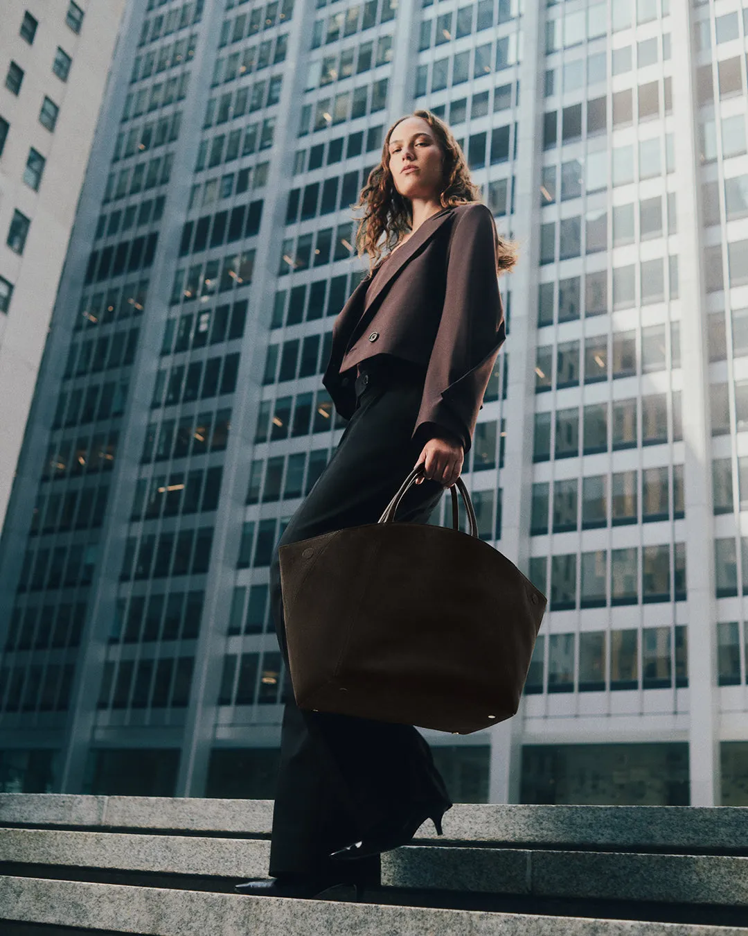 Forma Satchel (Suede) sold by Cuyana