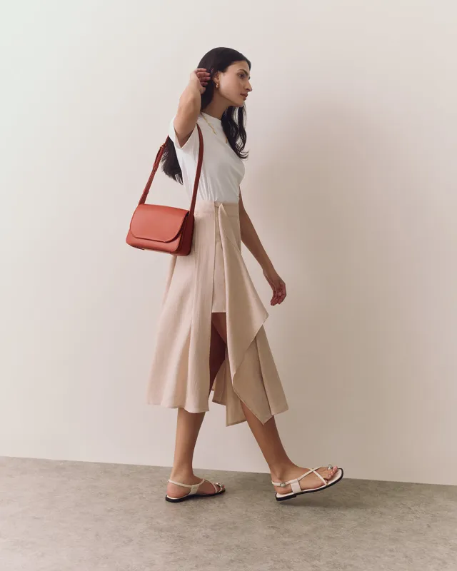 Linen Wrap Skirt sold by Cuyana