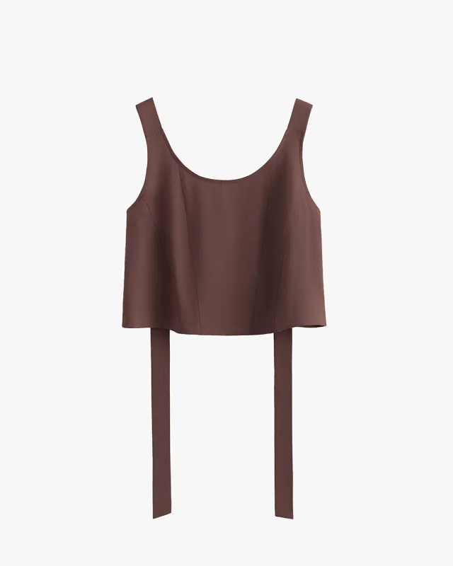 Linen Cropped Tank sold by Cuyana
