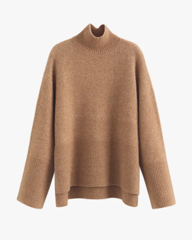 Alpaca Wool Relaxed Turtleneck Sweater sold by Cuyana