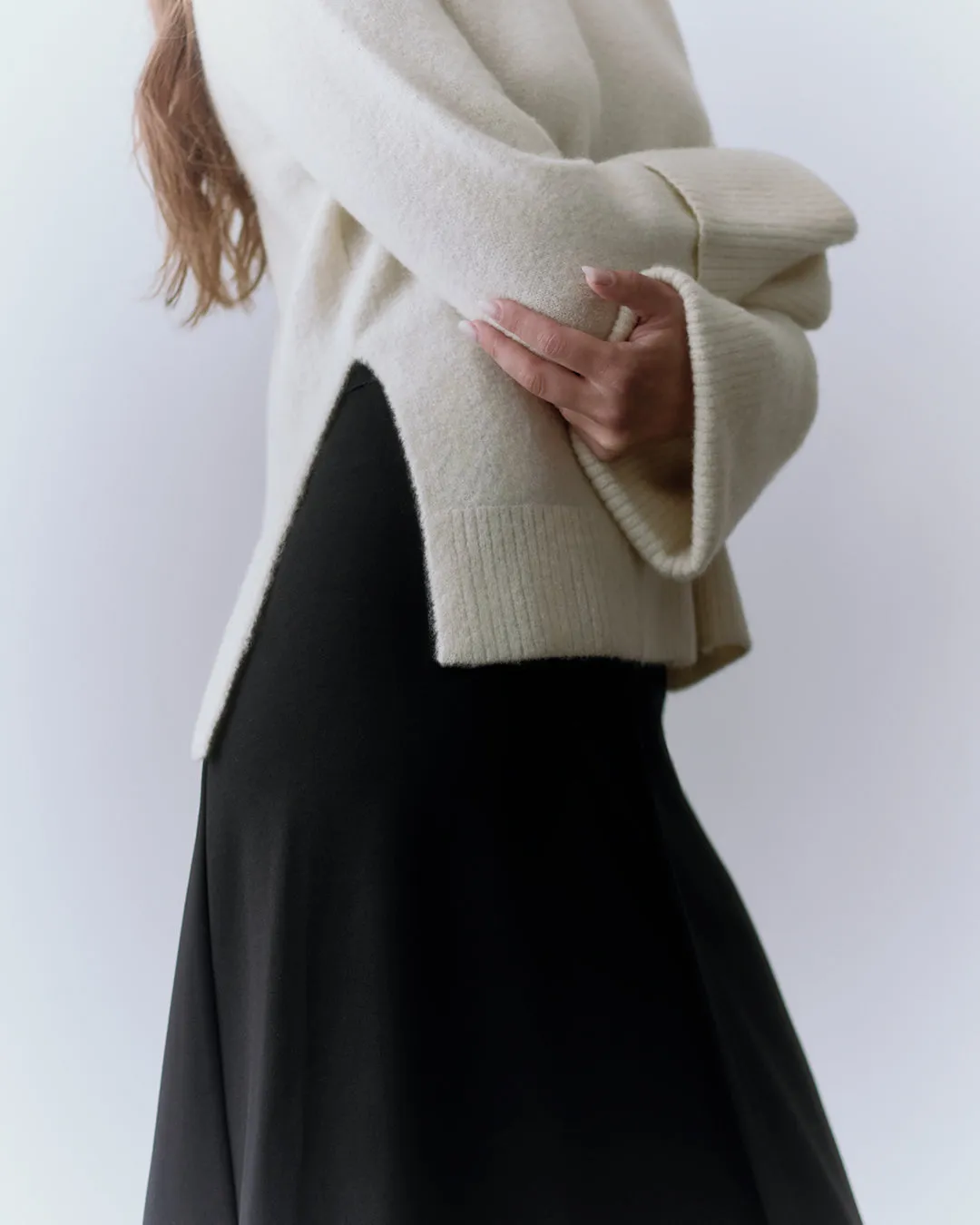 Alpaca Wool Rolled Cuff Sweater sold by Cuyana product image thumbnail 4