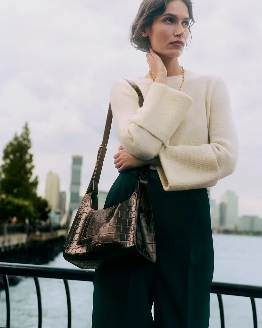 Alpaca Wool Rolled Cuff Sweater sold by Cuyana product image thumbnail 2