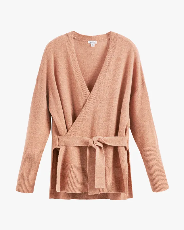Single Origin Cashmere Wrap Sweater sold by Cuyana