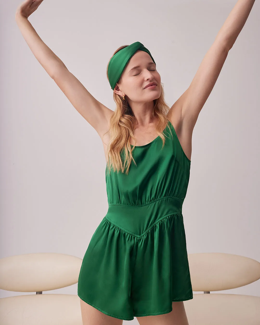 Washable Charmeuse Sleep Jumpsuit sold by Cuyana product image thumbnail 2