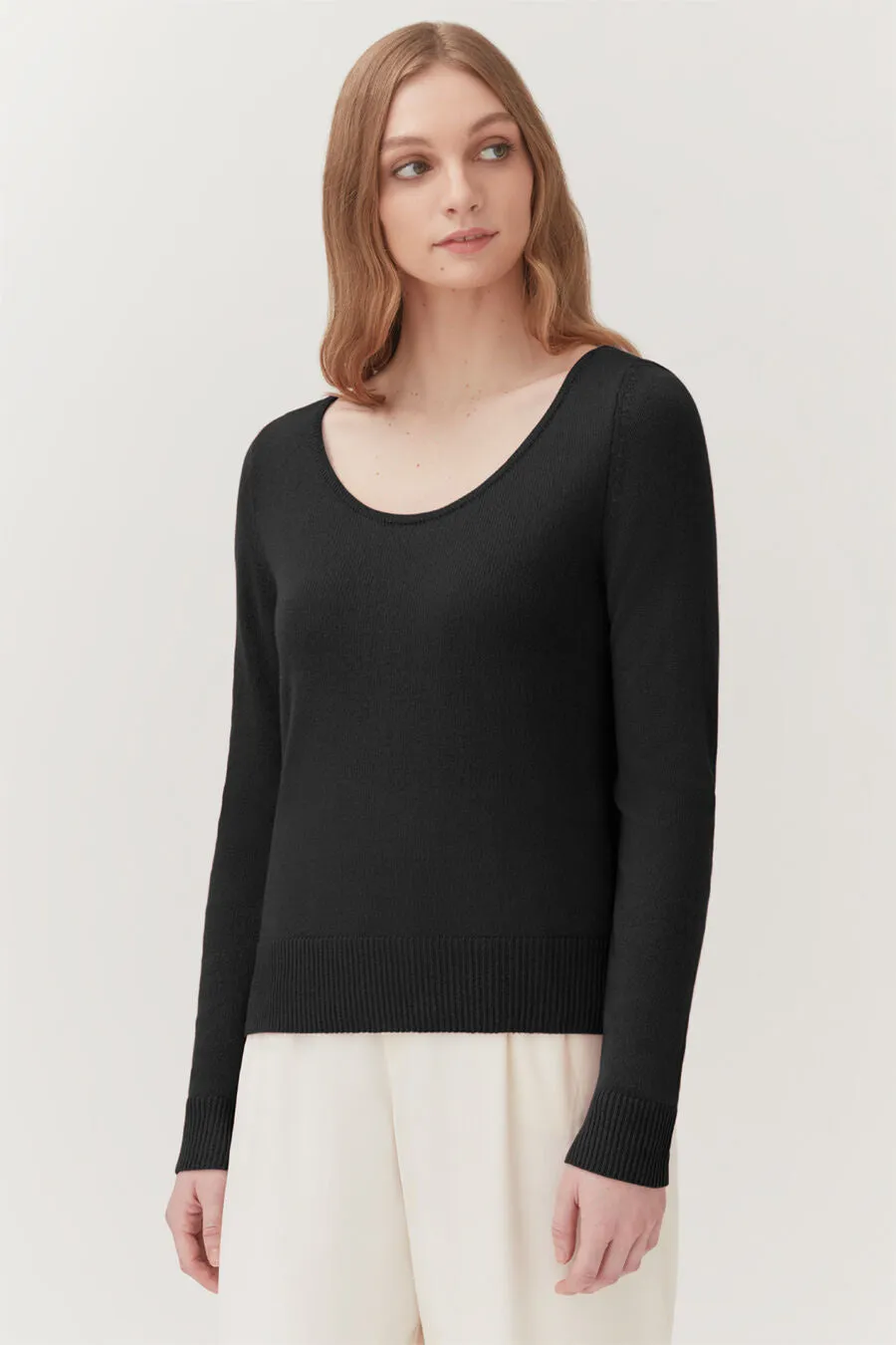 Single-Origin Cashmere Scoop Neck Sweater sold by Cuyana product image thumbnail 5