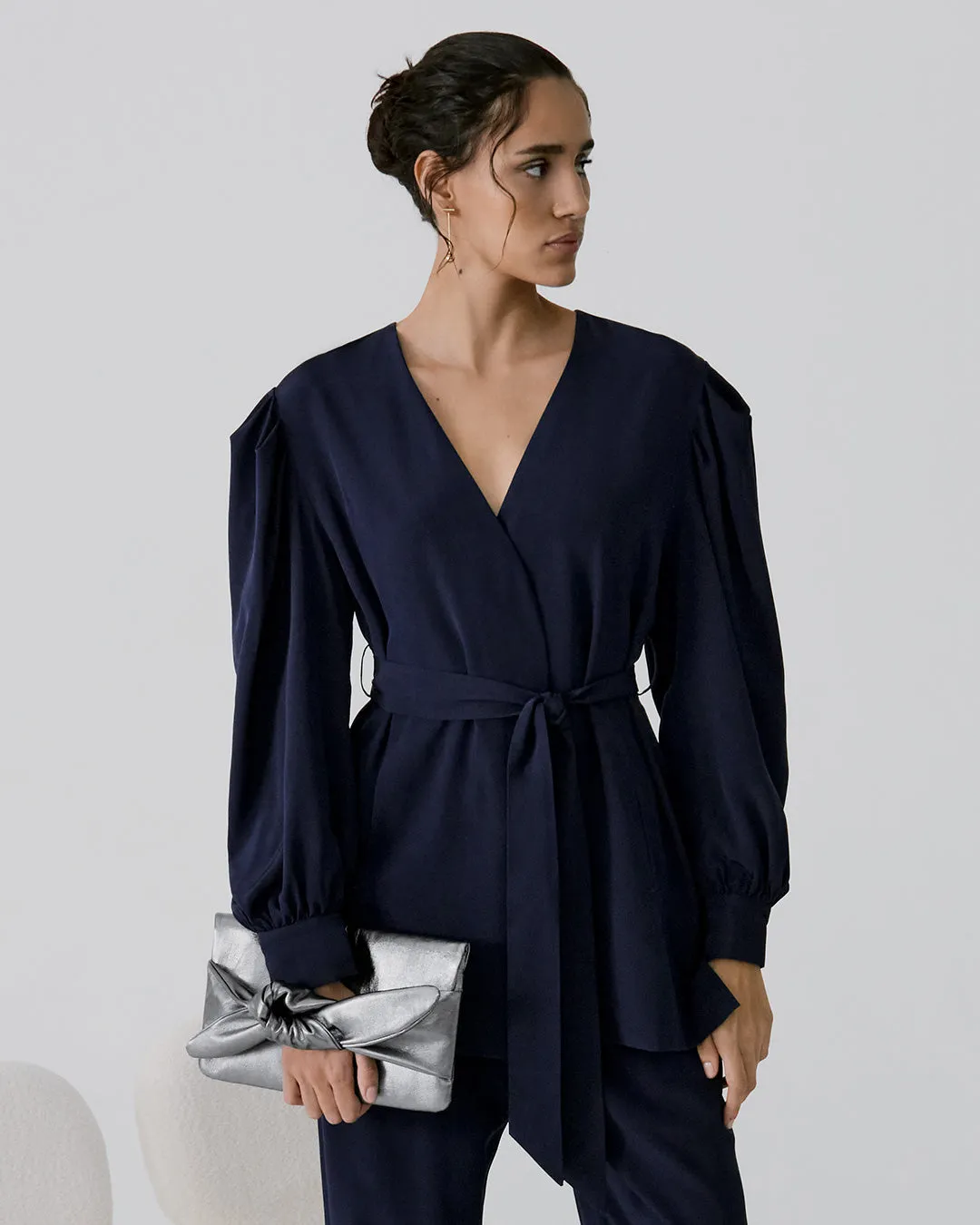 Silk Puff Sleeve Wrap sold by Cuyana product image thumbnail 2